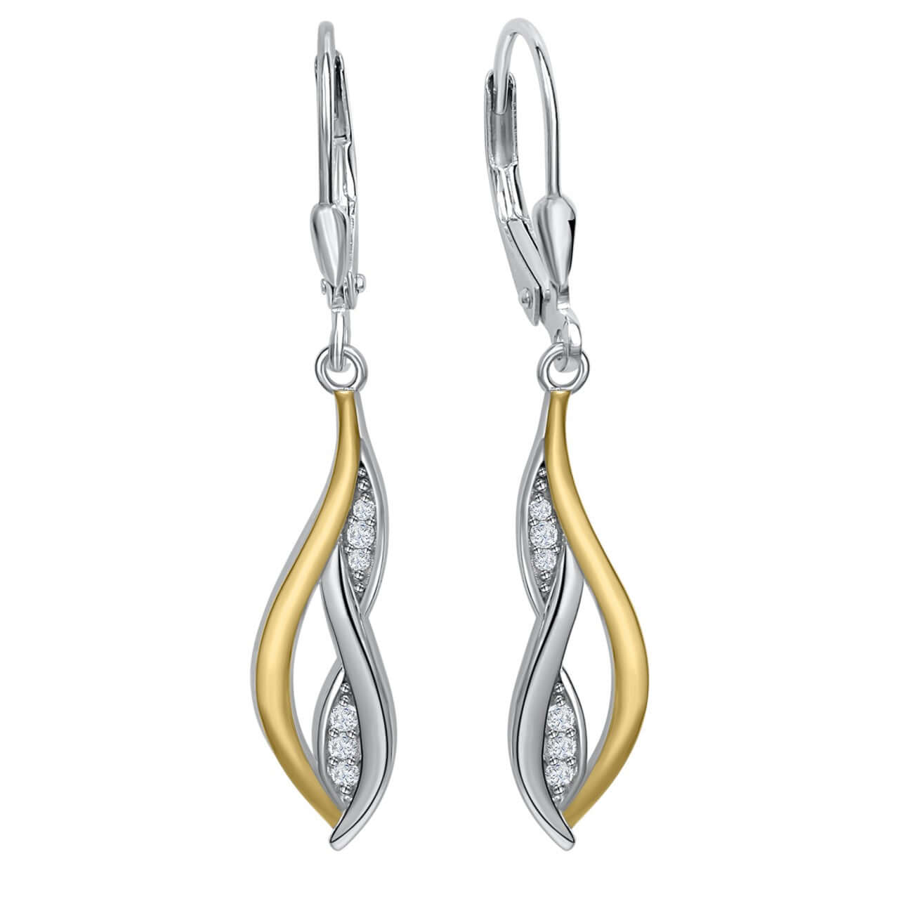 Schmuck Ohrhänger Ohrringe 925er Silber CZ weiß 4,0cm, 1 Paar günstig kaufen