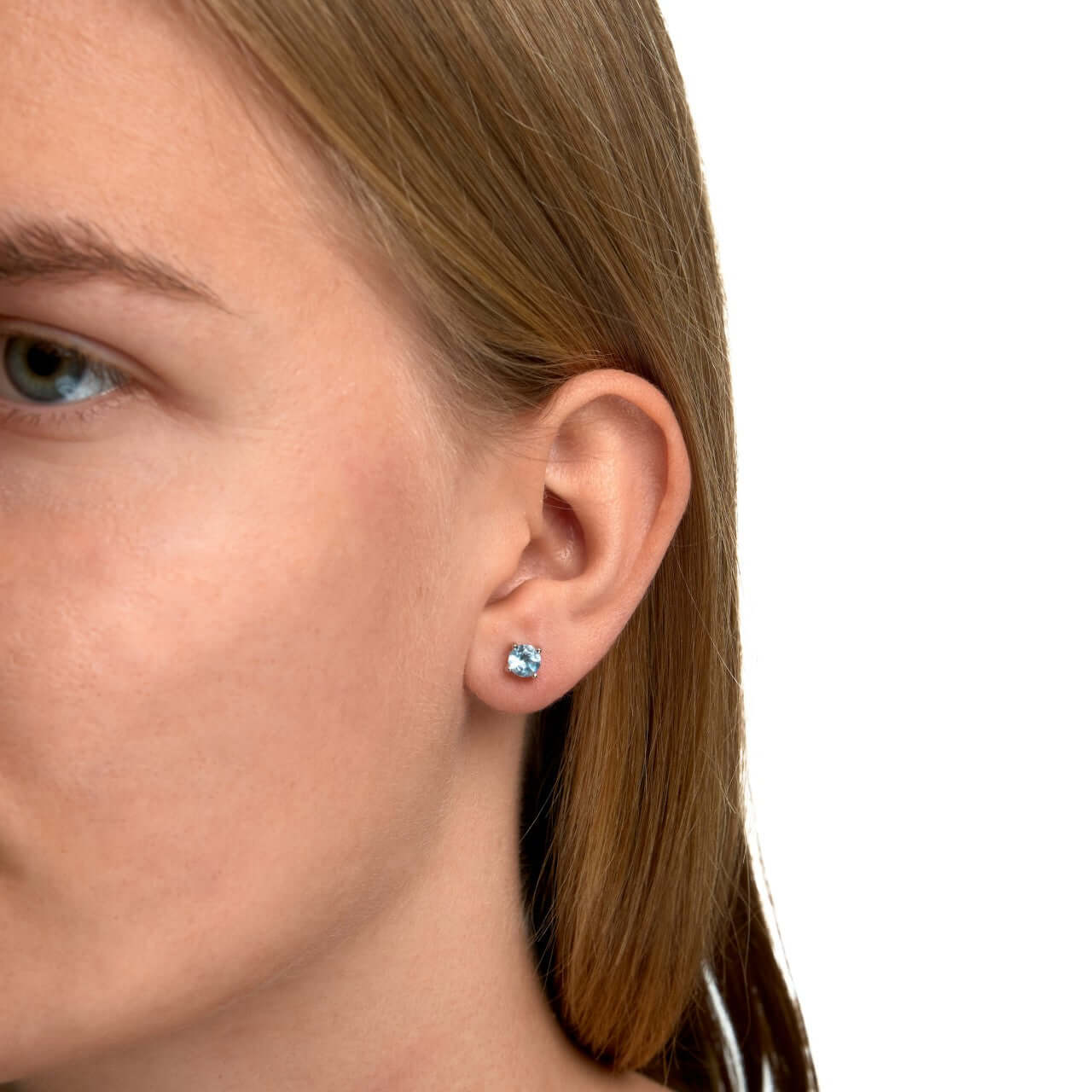 Schmuck Ohrringe Damen Silber 925 Blautopas 0,5cm, 1 Paar günstig kaufen