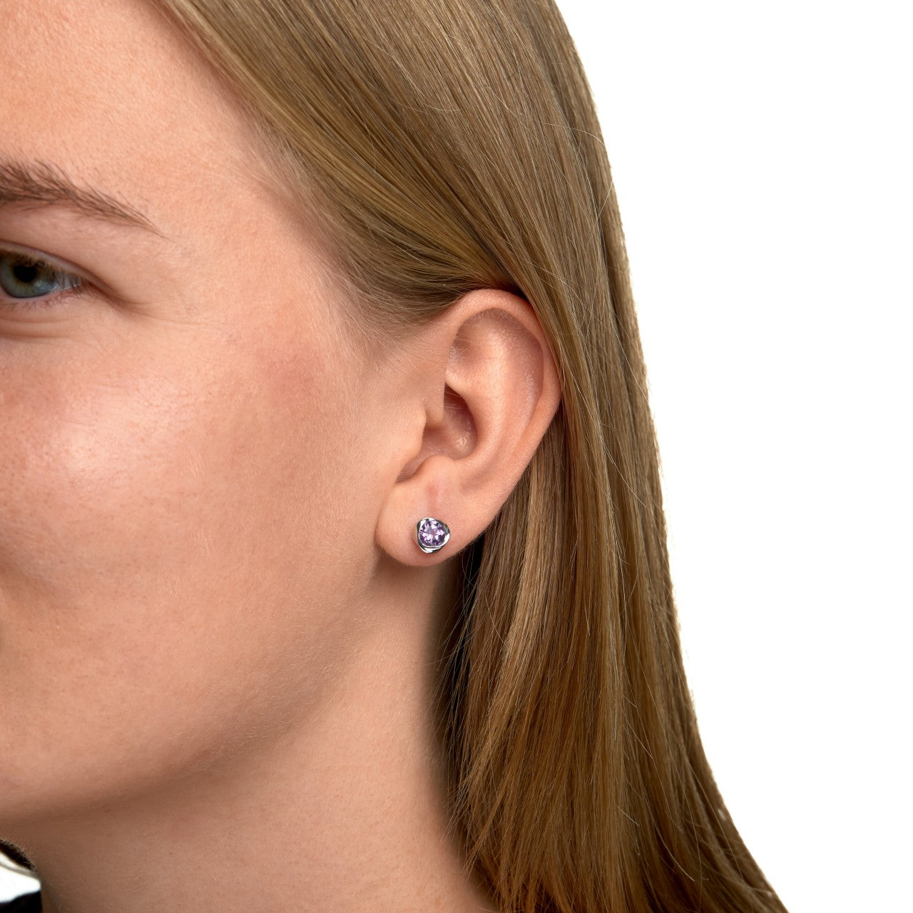 Schmuck Ohrstecker Damen 925er Sterling Silber Amethyst 7cm, 1 Paar günstig kaufen