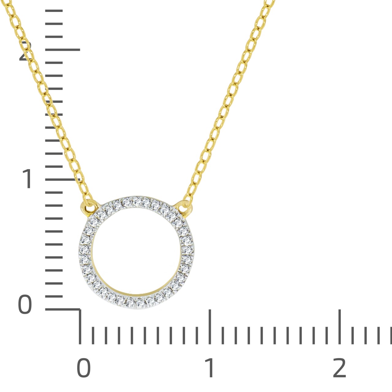 Schmuck Diamant-Collier Damen 375 Gelbgold zweifarbig 42/45cm günstig kaufen