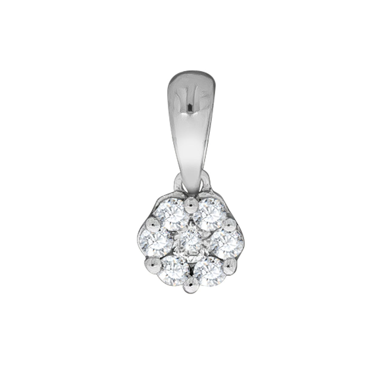 Schmuck Diamant-Halsketten-Anhänger Damen 375 Weißgold Brillant 1,5cm günstig kaufen