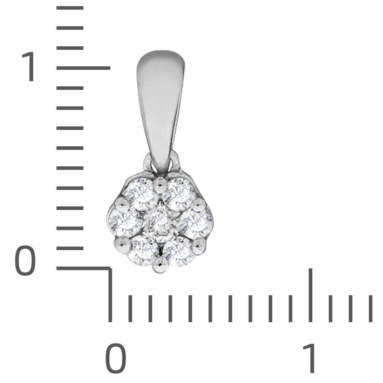 Schmuck Diamant-Halsketten-Anhänger Damen 585 Weißgold Brillant 1,5cm günstig kaufen
