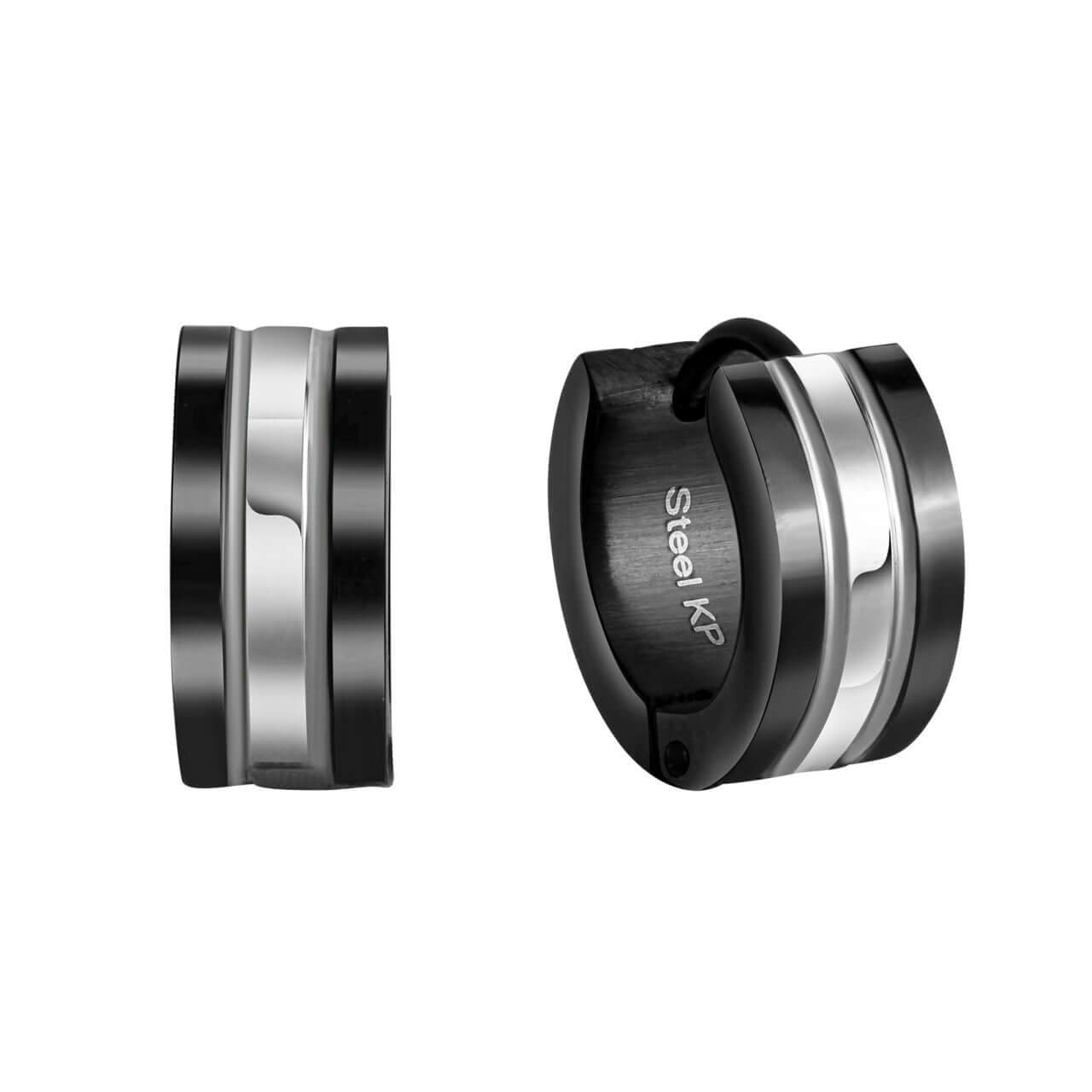 Schmuck Creolen Ohrringe Damen Edelstahl 2farbig 1,3cm, 1 Paar günstig kaufen