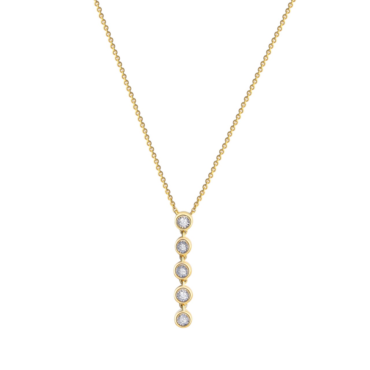 Schmuck Diamant-Halsketten-Anhänger mit Halskette Damen 585 Gelbgold bicolor Brill. 42/45cm günstig kaufen