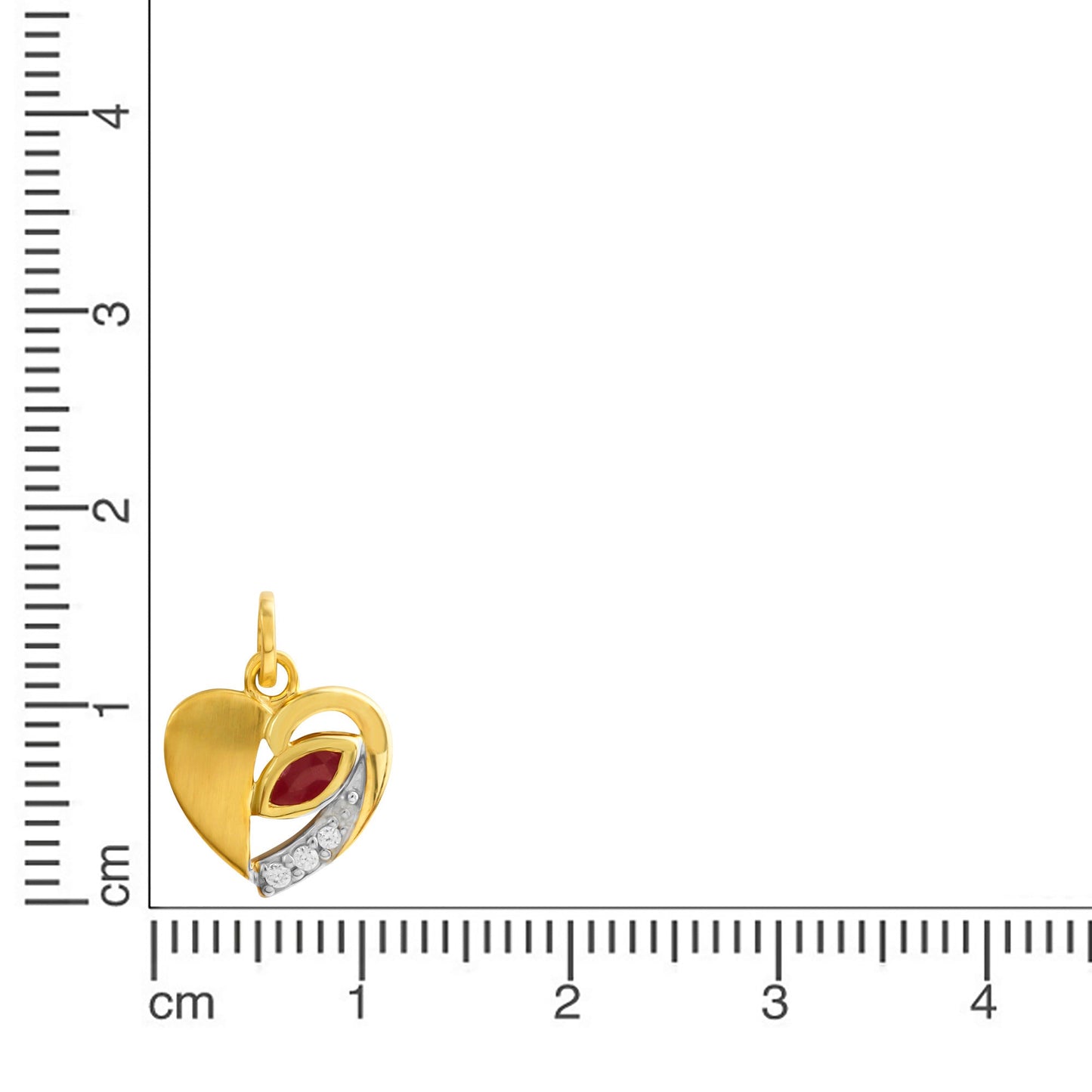 Anhänger 333/- Gold 1,6cm Rubin