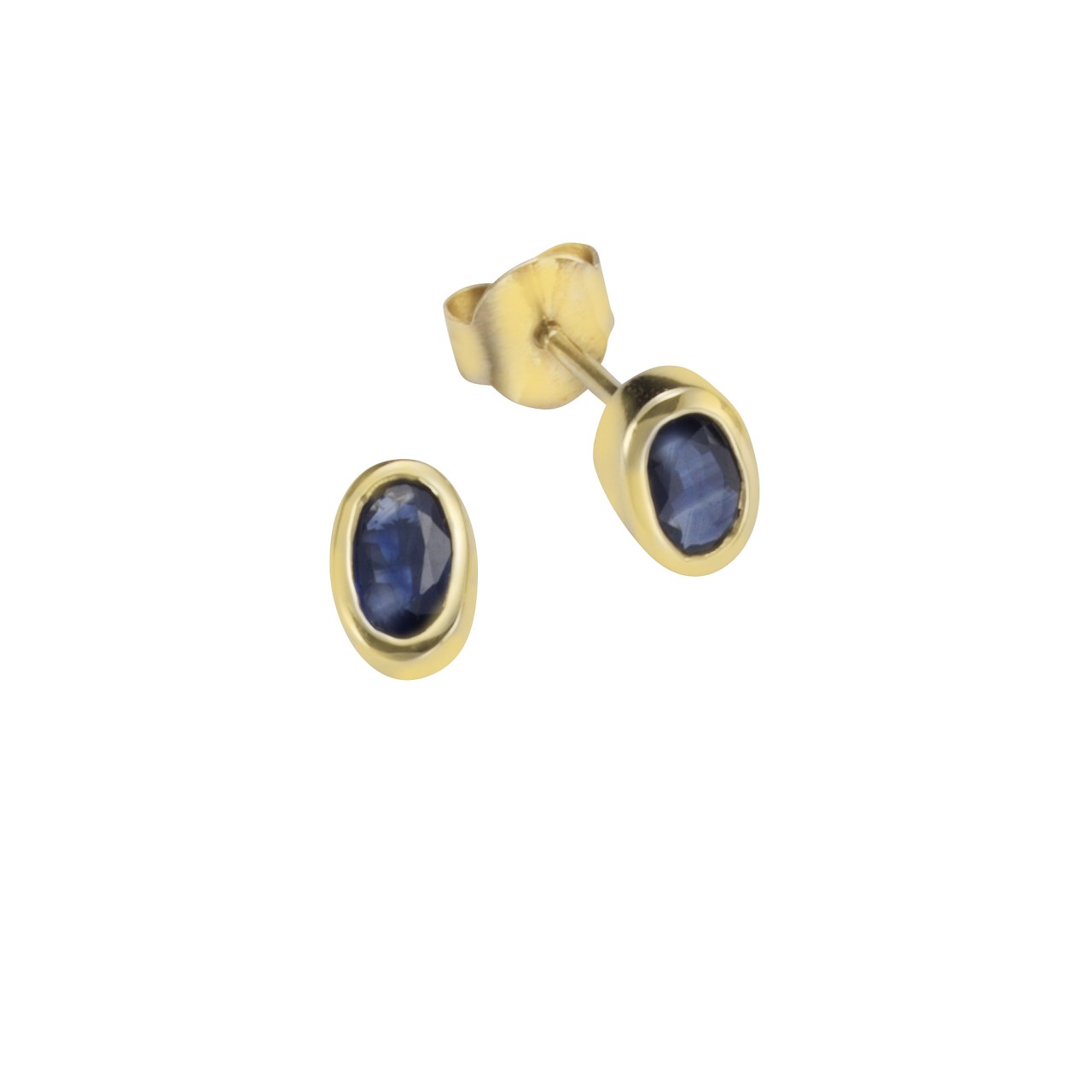 Schmuck Ohrstecker Damen 375 Gelbgold mit Safir 0,7cm, 1 Paar günstig kaufen