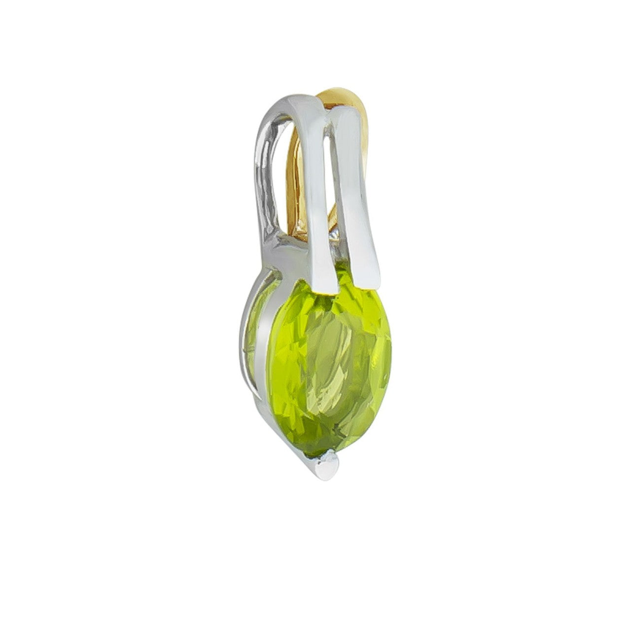 Schmuck Halsketten-Anhänger Damen 375er Gelbgold/Weißgold mit Peridot günstig kaufen