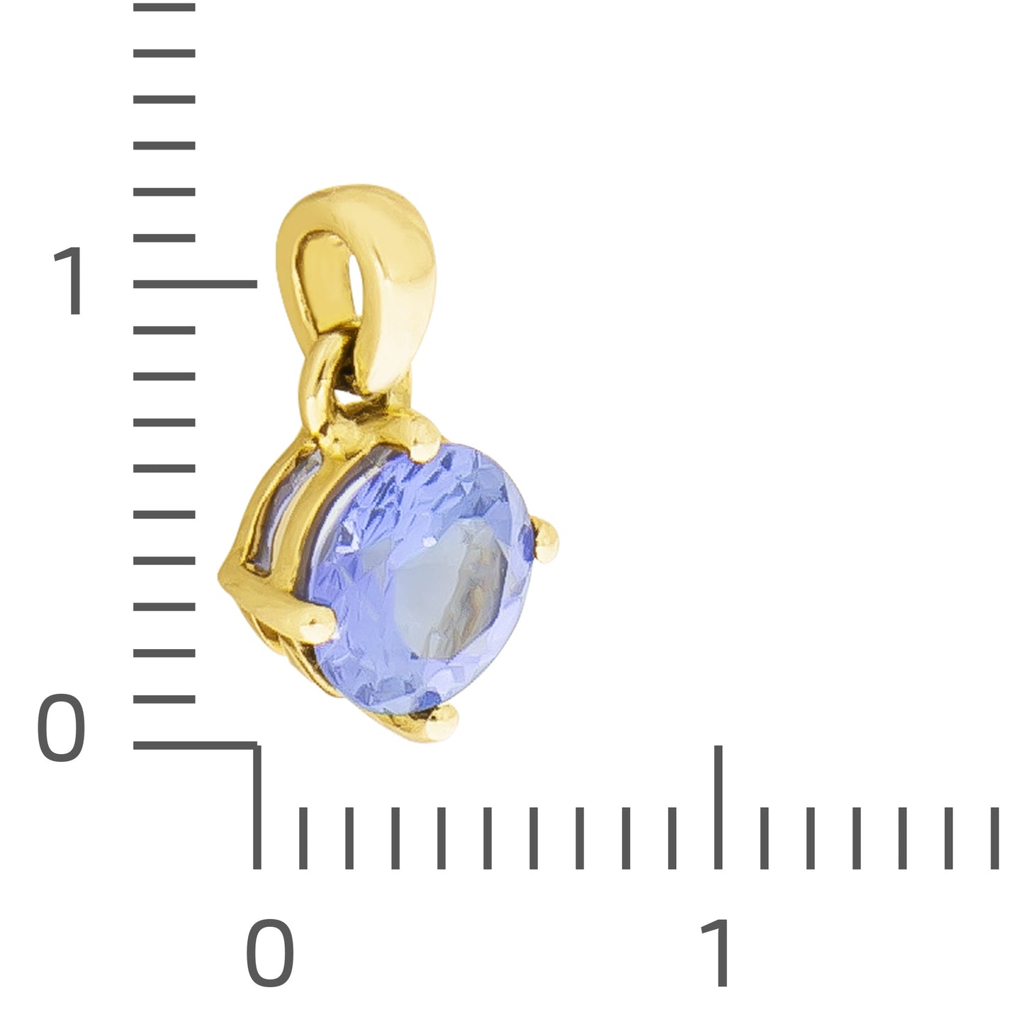 Anhänger 375/- Gold 1,2cm Tansanit 0,79ct.
