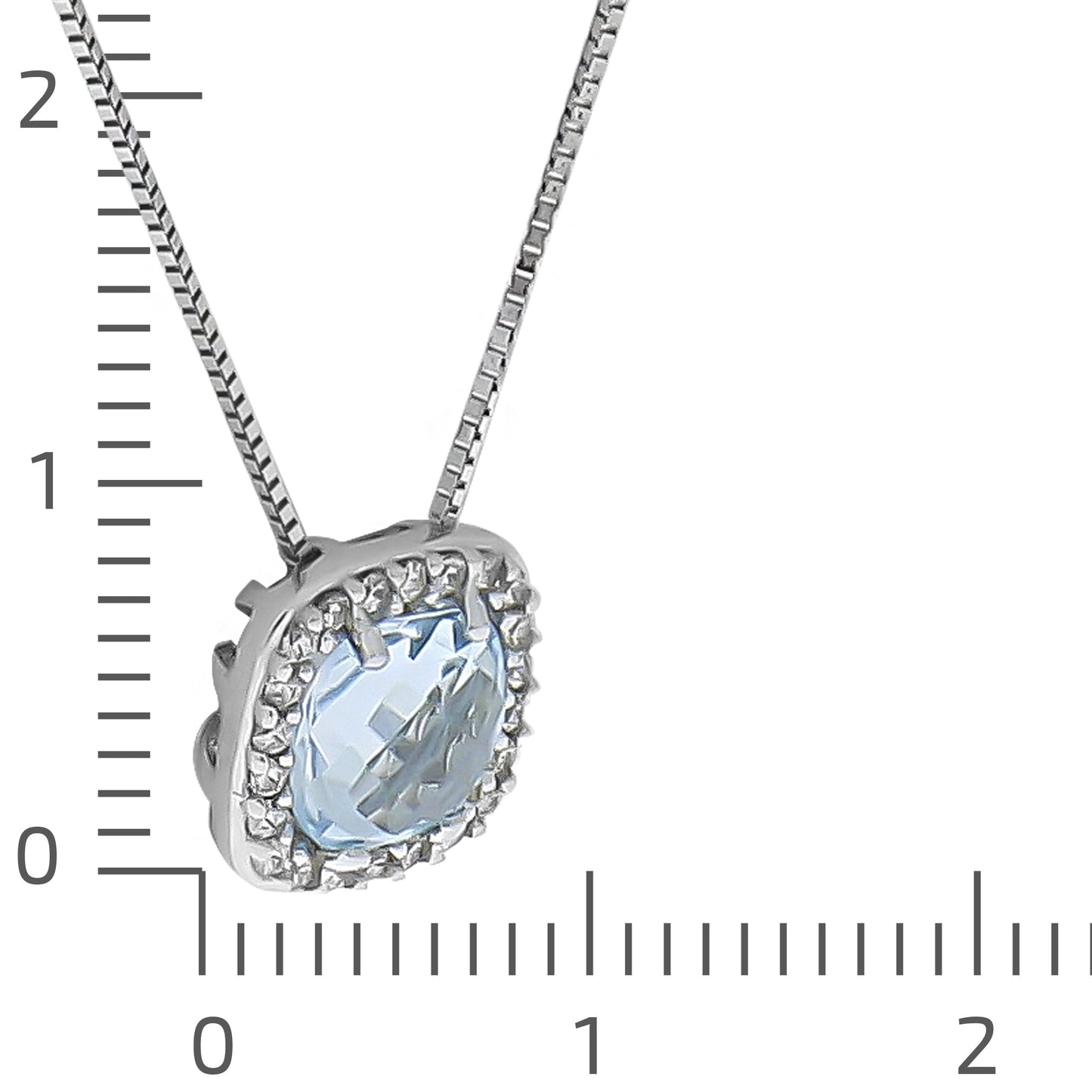 Anhänger mit Kette 375/- Gold 42cm Topas
