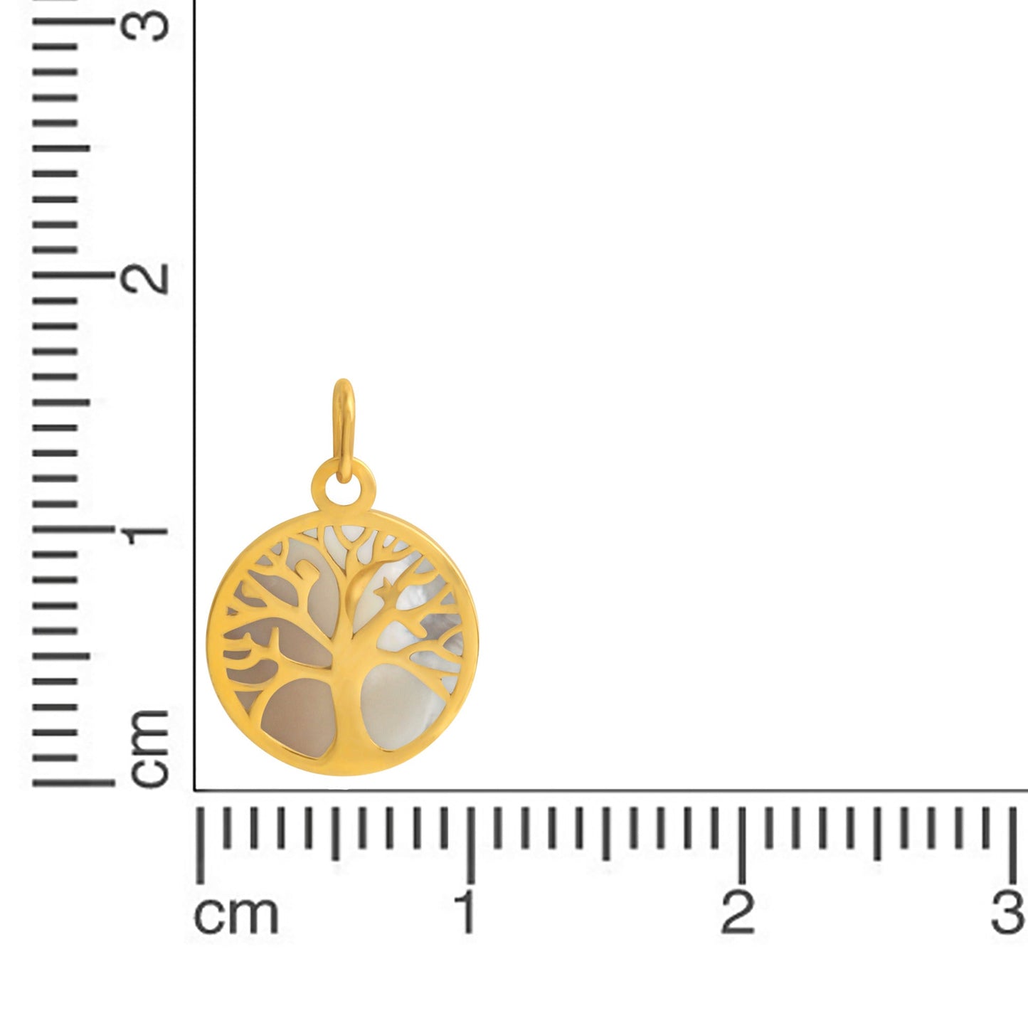 Anhänger 333/- Gold 1,6cm Perlmutt