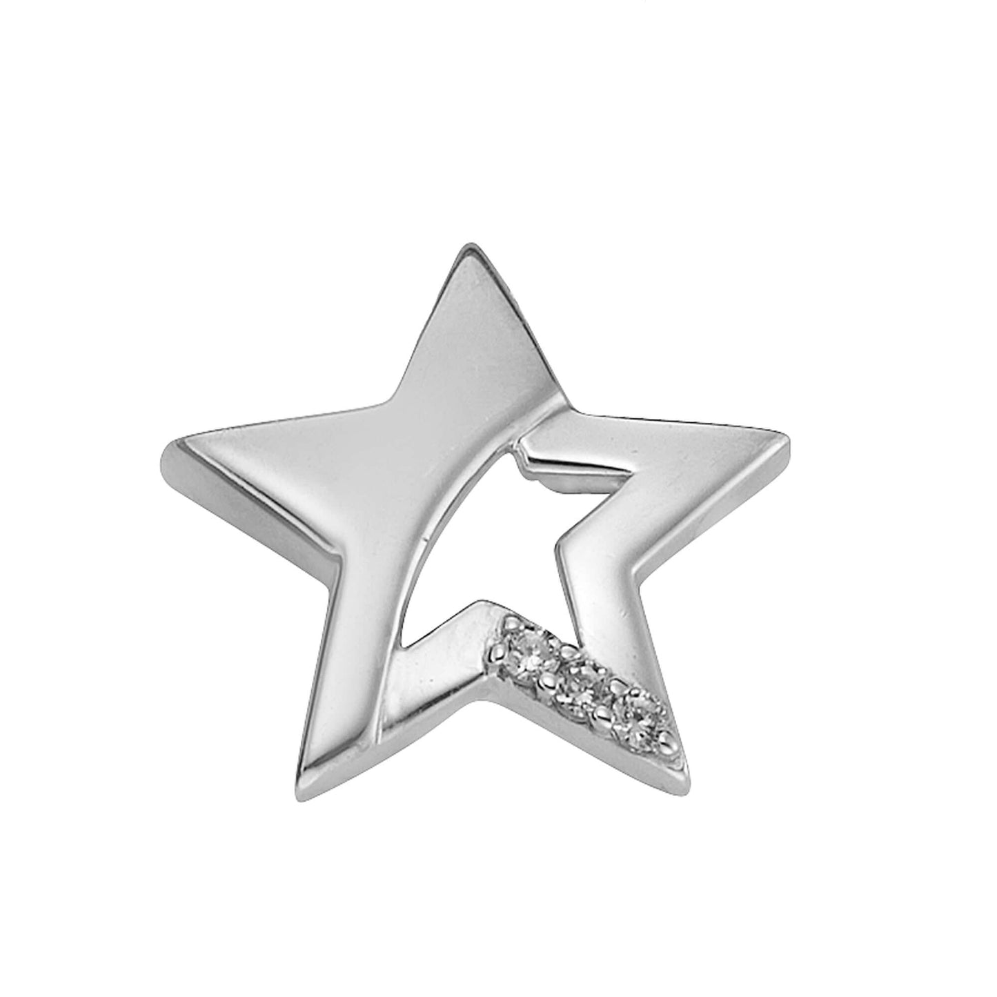 Schmuck Halsketten-Anhänger Damen 925 Sterling Silber Stern Zirkonia 1,55cm günstig kaufen