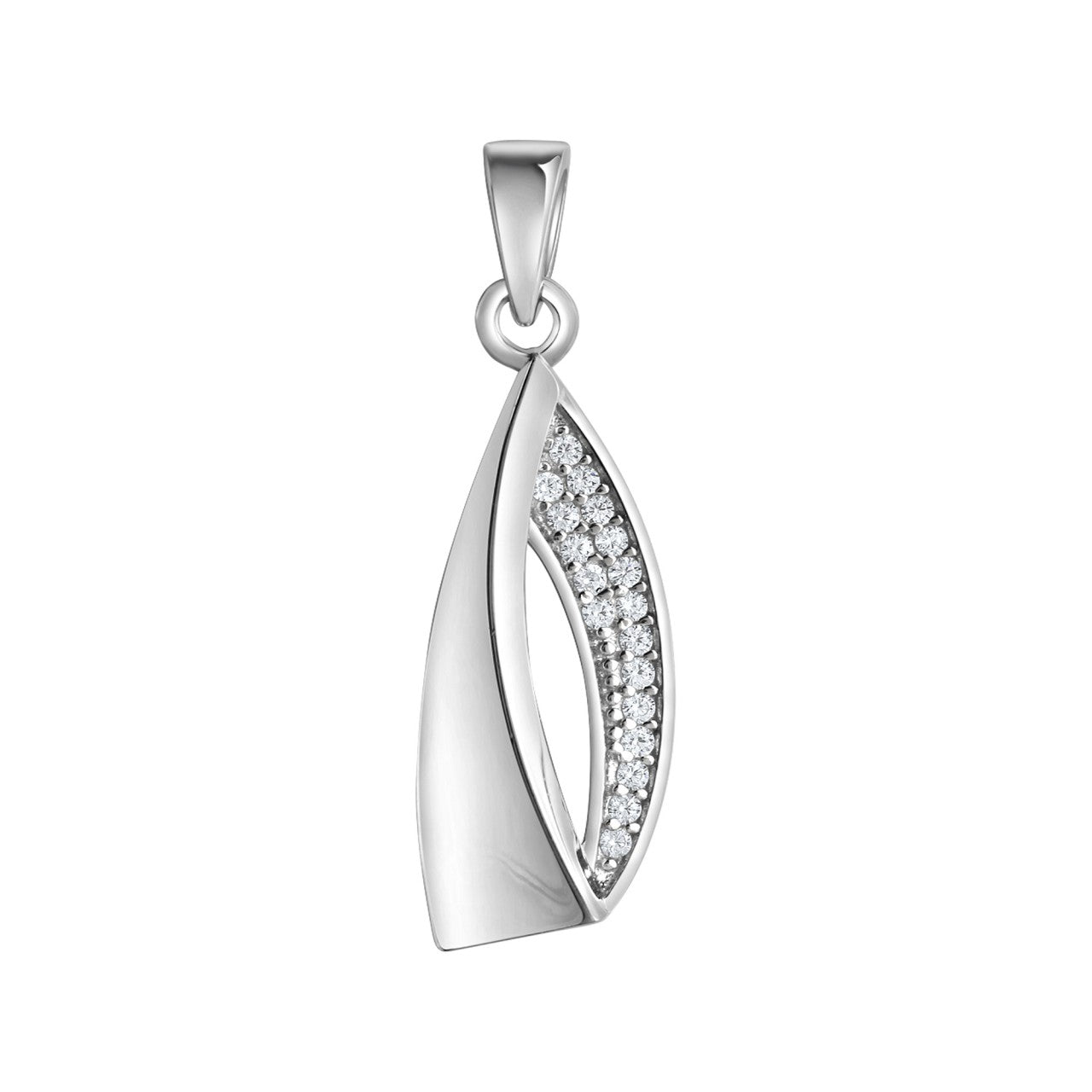Schmuck Halsketten-Anhänger Damen 925-Sterling Silber rhodiniert Zirkonia 2,8cm günstig kaufen