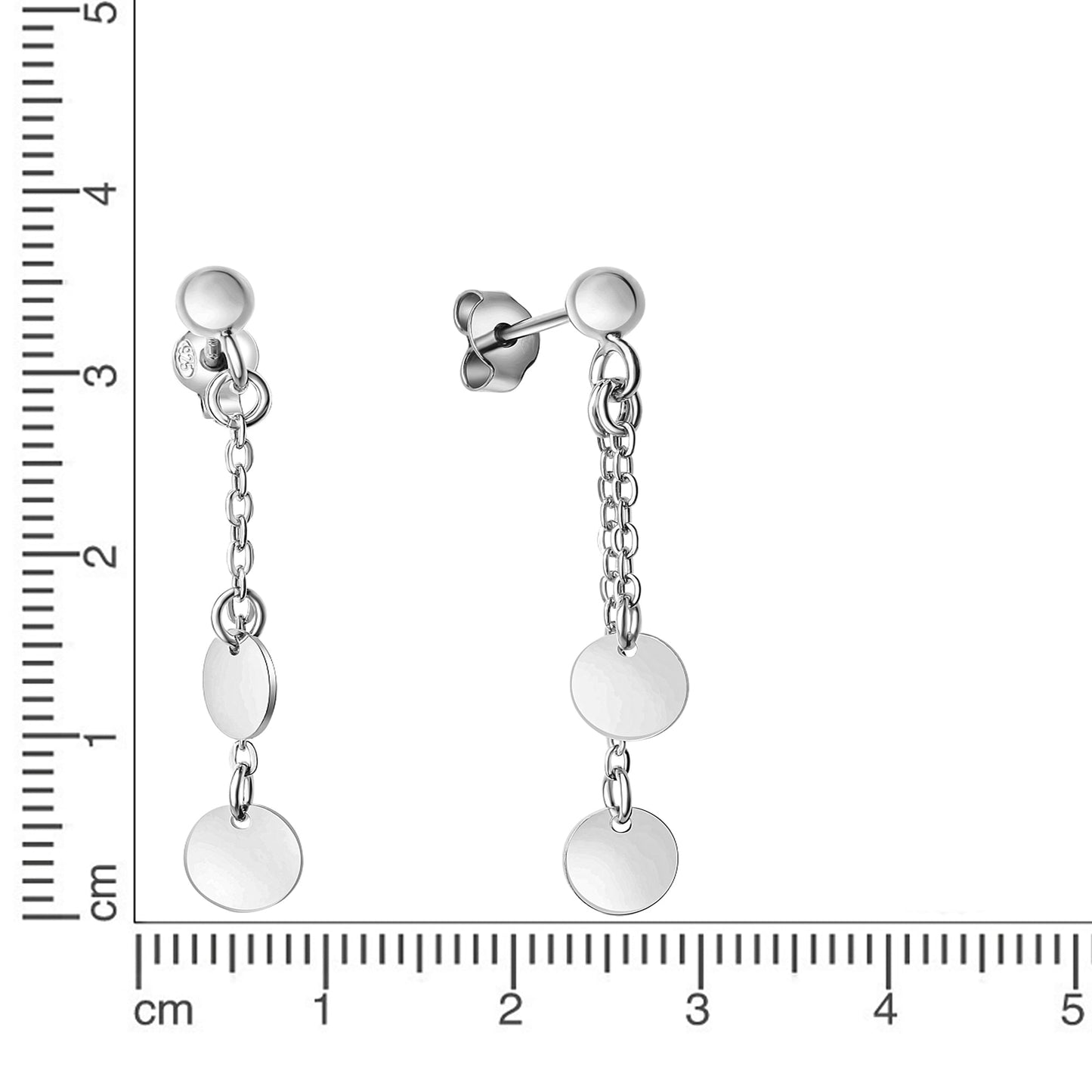 Ohrhänger 925/- Sterling Silber rhodiniert 3,7cm