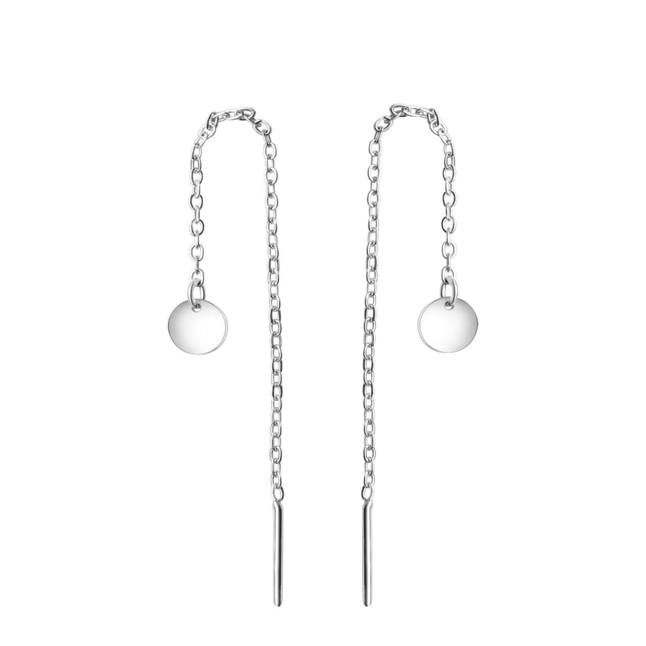 Schmuck Durchziehohrringe 925-Sterling Silber rhodiniert 8,5cm, 1 Paar günstig kaufen