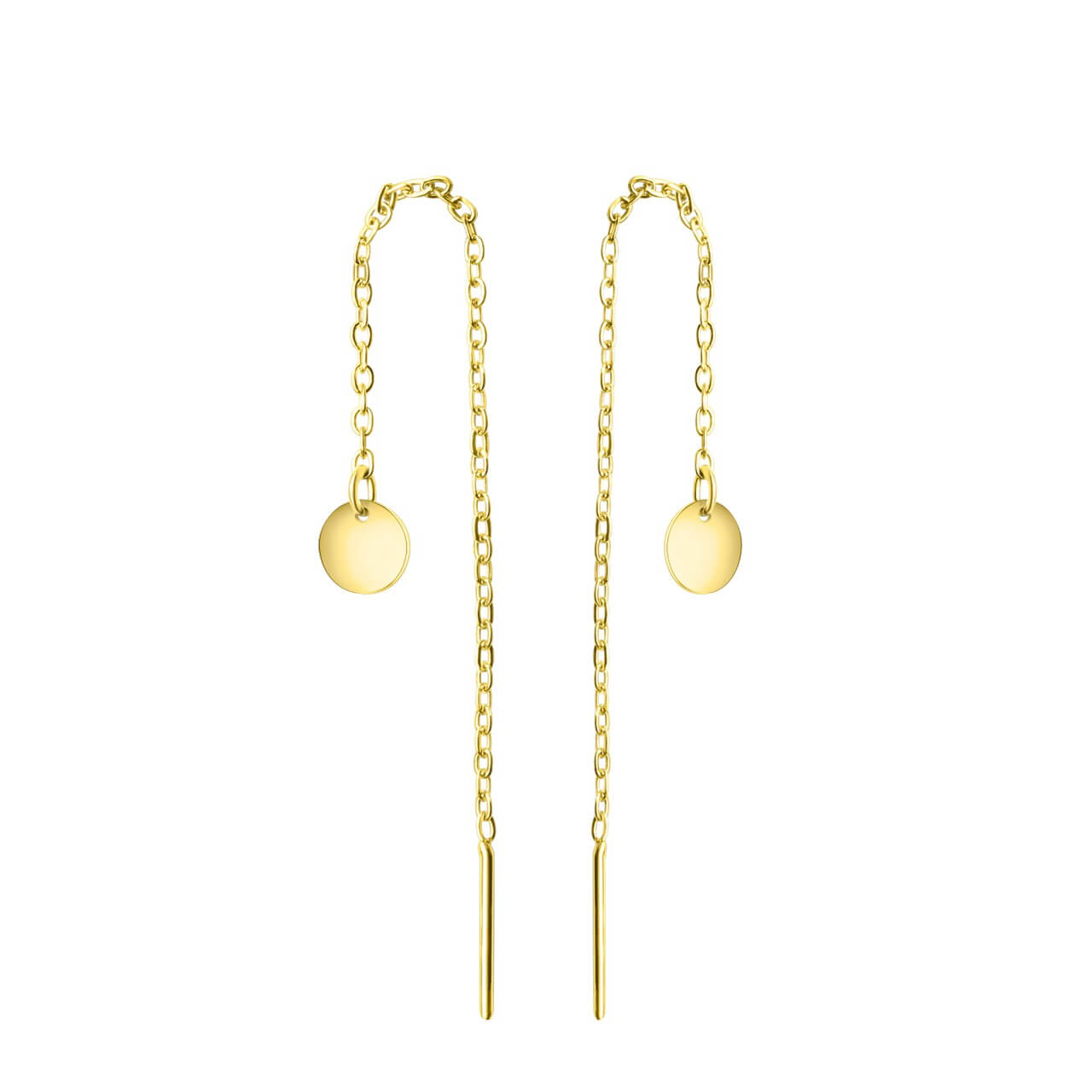 Schmuck Durchziehohrringe 925-Sterling Silber vergoldet 8,5cm, 1 Paar günstig kaufen