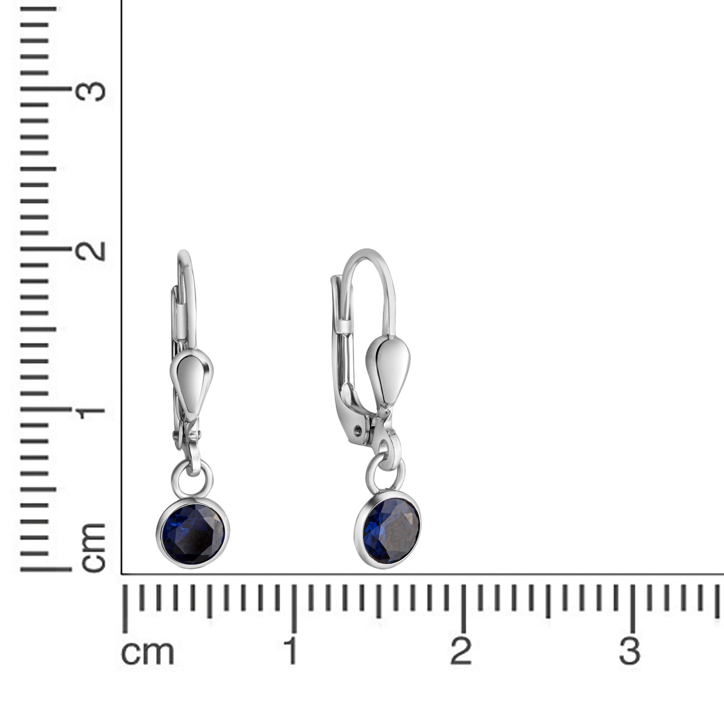 Ohrringe 925/- Sterling Silber rhodiniert 2,2cm Zirkonia