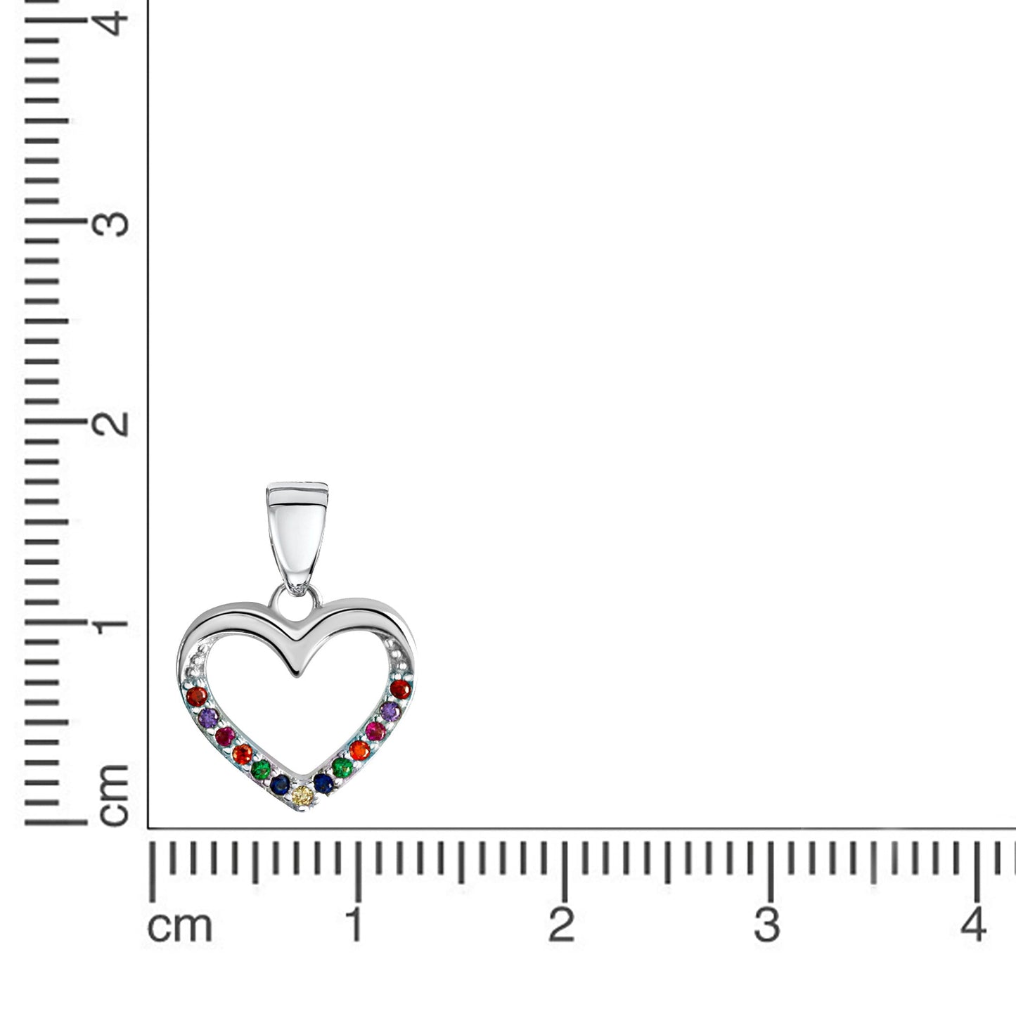 Anhänger 925/- Sterling Silber rhodiniert 1,7cm Kristall