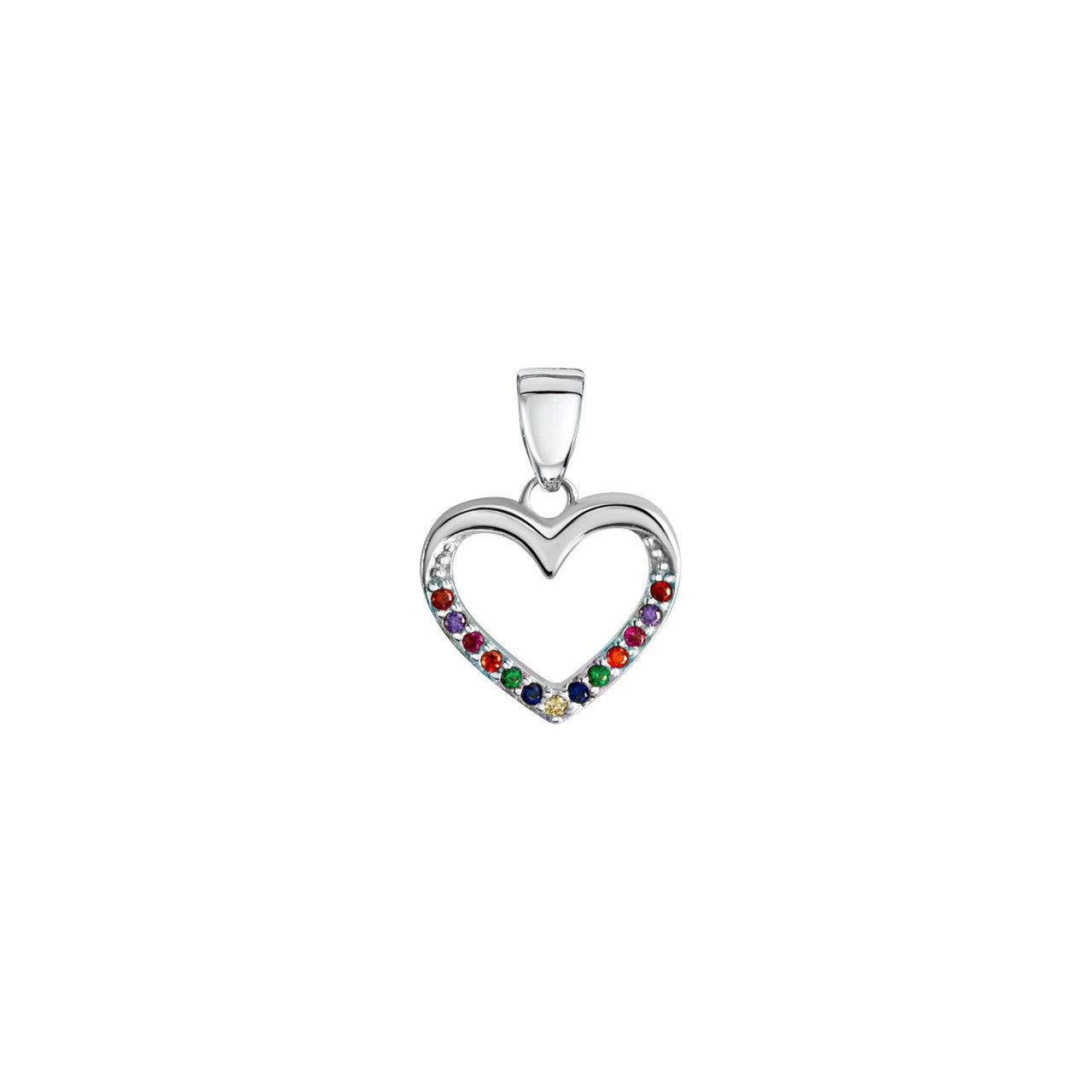 Schmuck Halsketten-Anhänger Damen 925-Sterling Silber rhodiniert Kristalle 1,7cm günstig kaufen