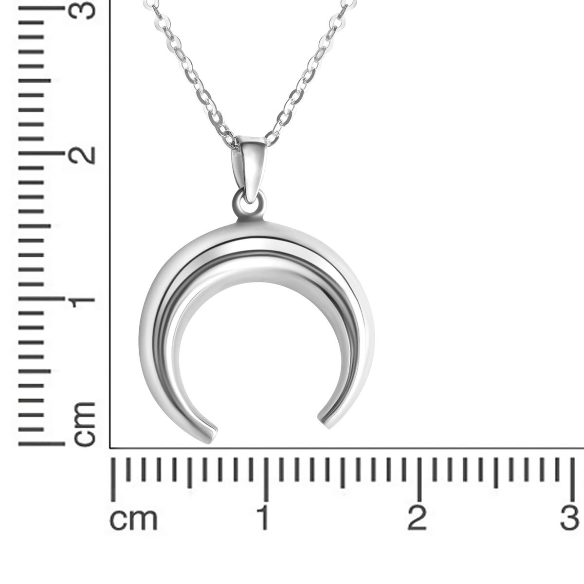 Anhänger mit Kette Ankerkette 925/- Sterling Silber weiss 45cm