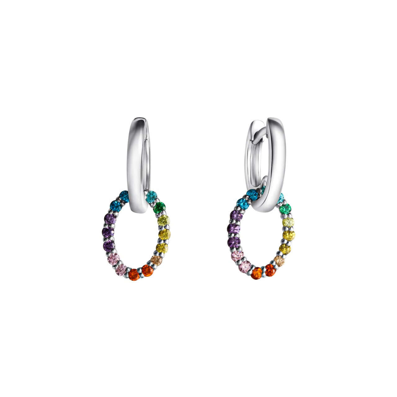 Schmuck Creolen Ohrringe Damen 925-Sterling Silber rhodiniert Zirkonia 2,2cm, 1 Paar günstig kaufen