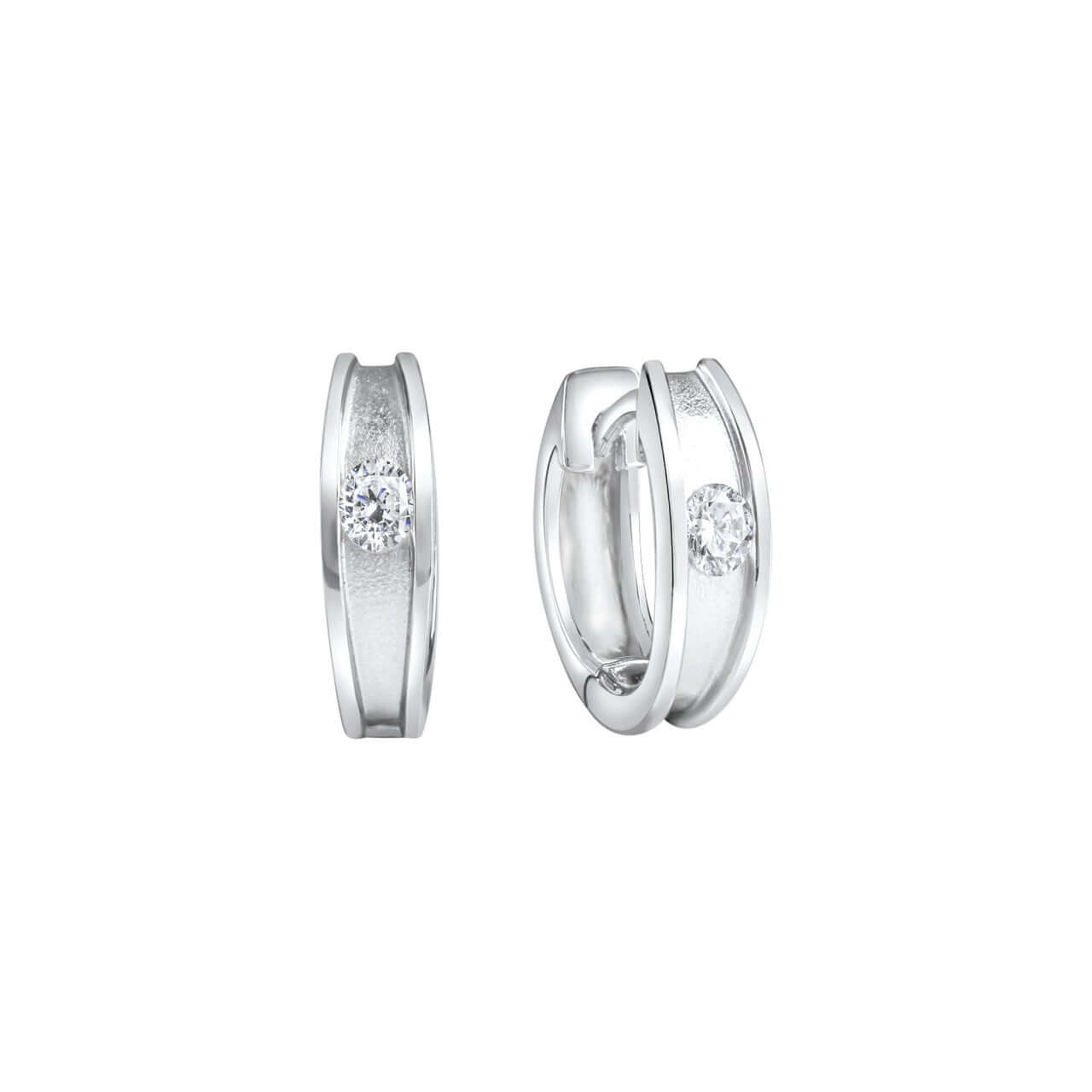 Schmuck Klappcreolen Ohrringe Damen 925-Sterling Silber rhodiniert, 1 Paar günstig kaufen