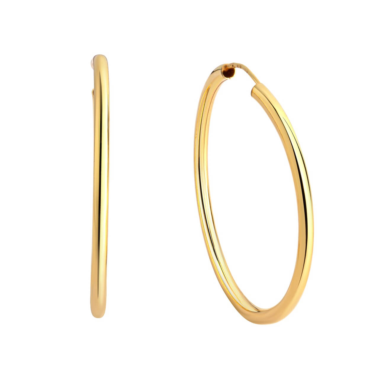 Schmuck Creolen Ohrringe Damen 925-Sterling Silber vergoldet 3,0cm, 1 Paar günstig kaufen