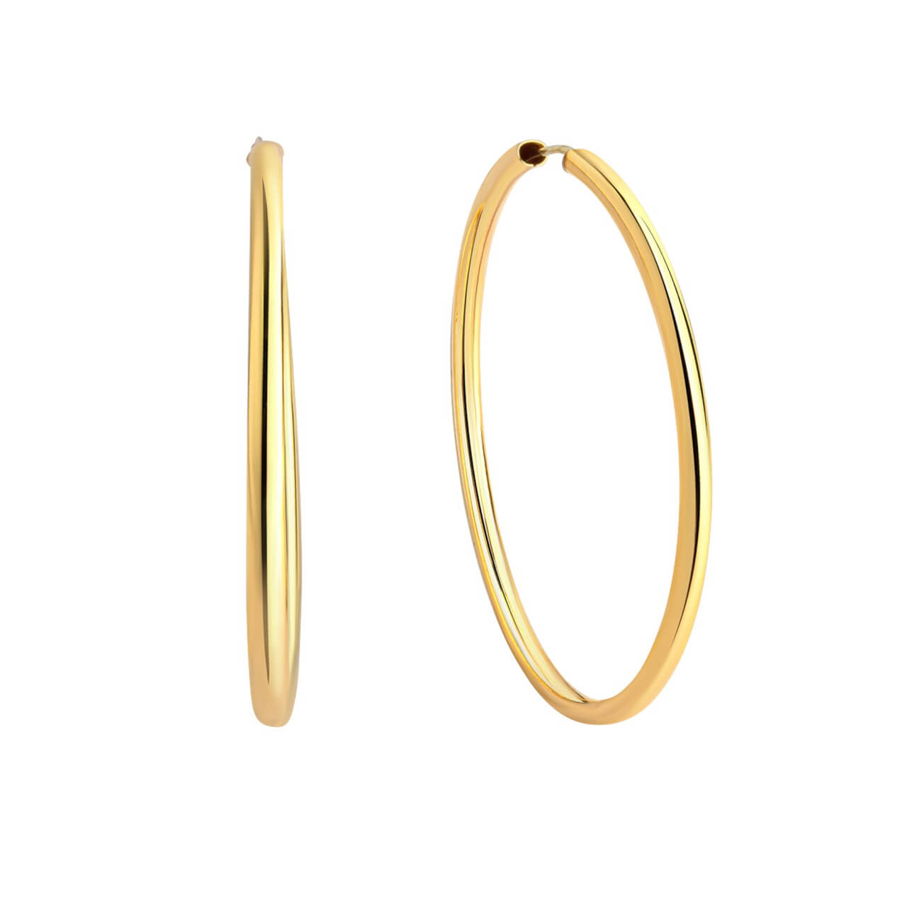 Schmuck Creolen Ohrringe Damen 925-Sterling Silber vergoldet 4,0cm, 1 Paar günstig kaufen