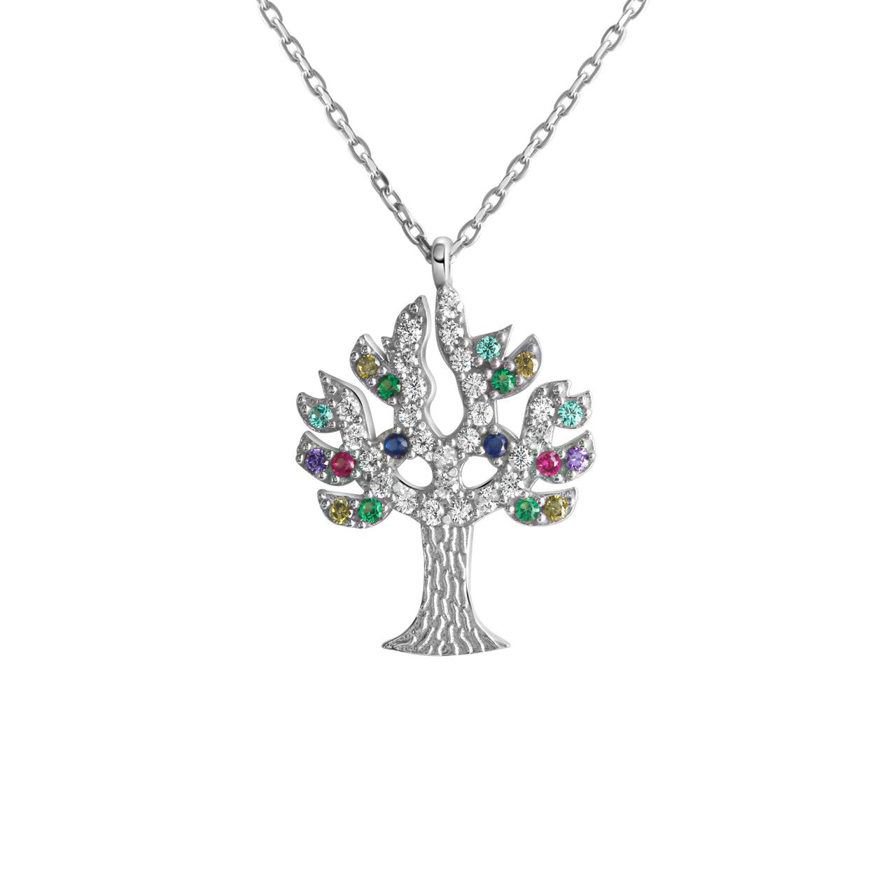 Schmuck Halsketten-Anhänger mit Halskette Damen 925-Sterling Silber rhodiniert Zirkonia 42+3cm günstig kaufen