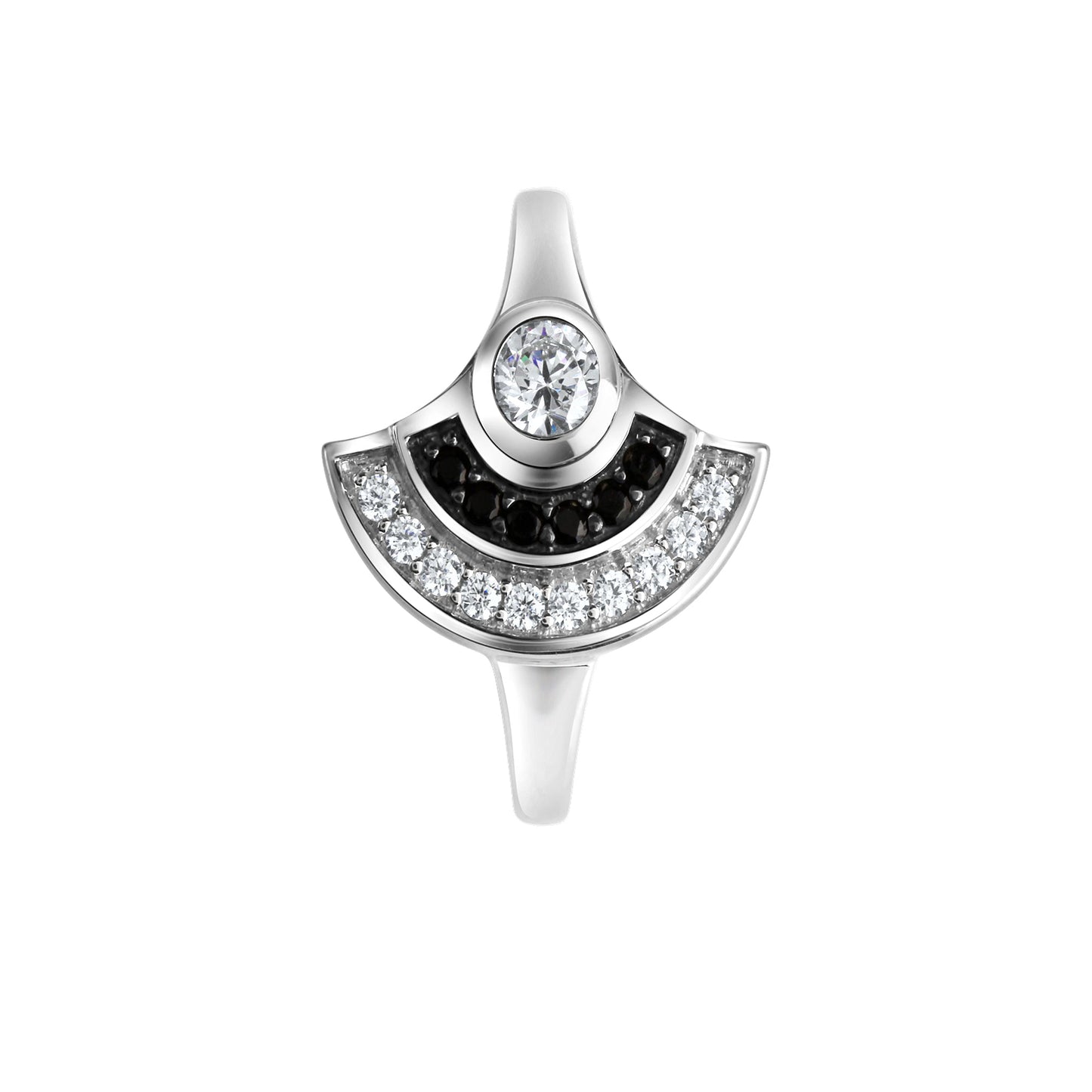 Ring 925/- Sterling Silber rhodiniert Zirkonia