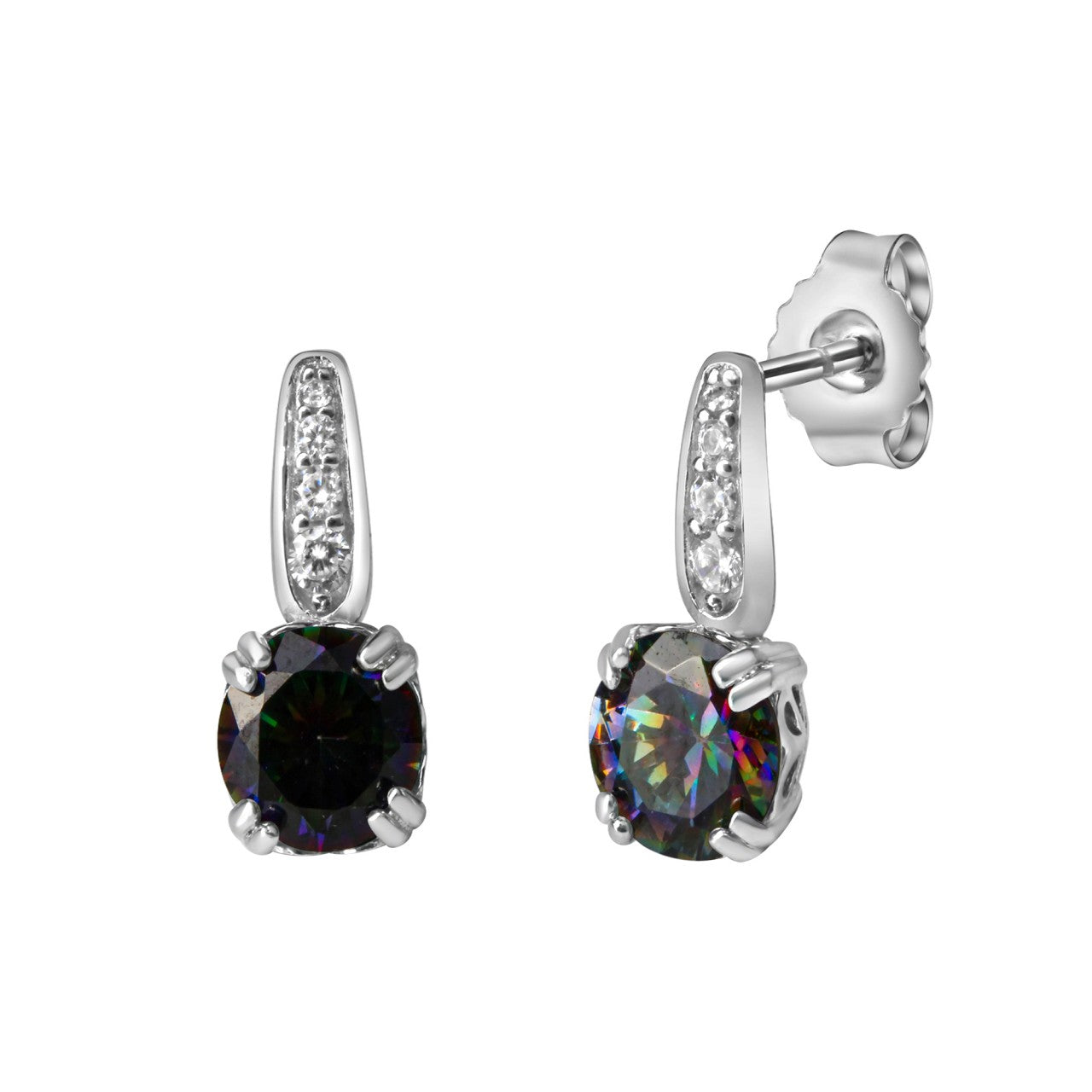 Schmuck Ohrstecker Damen 925-Sterling Silber rhodiniert Zirkonia 0,13cm, 1 Paar günstig kaufen