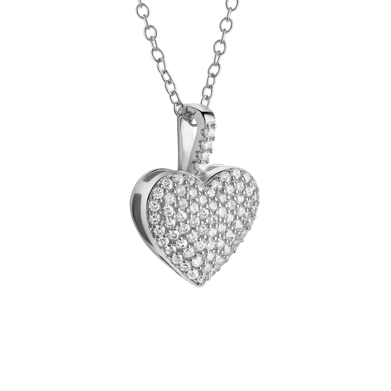 Schmuck Halsketten-Anhänger mit Halskette Damen 925-Sterling Silber rhodiniert Zirkonia 42+3cm günstig kaufen