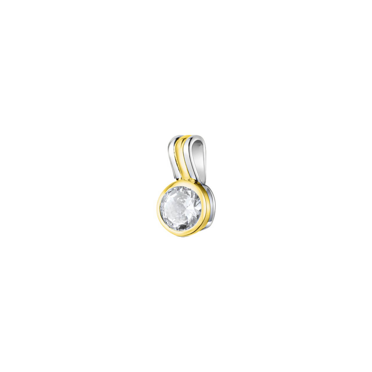 Schmuck Halsketten-Anhänger Damen 925-Sterling Silber vergoldet teil rhodiniert 1,5cm günstig kaufen