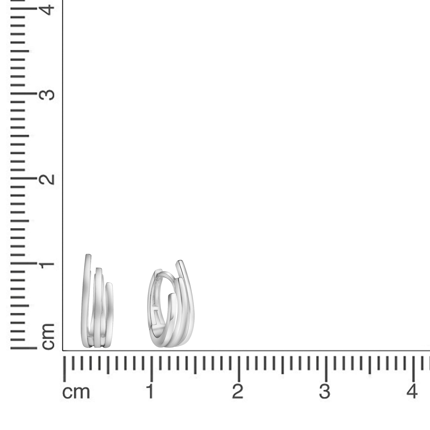 Klappcreolen 925/- Sterling Silber rhodiniert 1,3cm