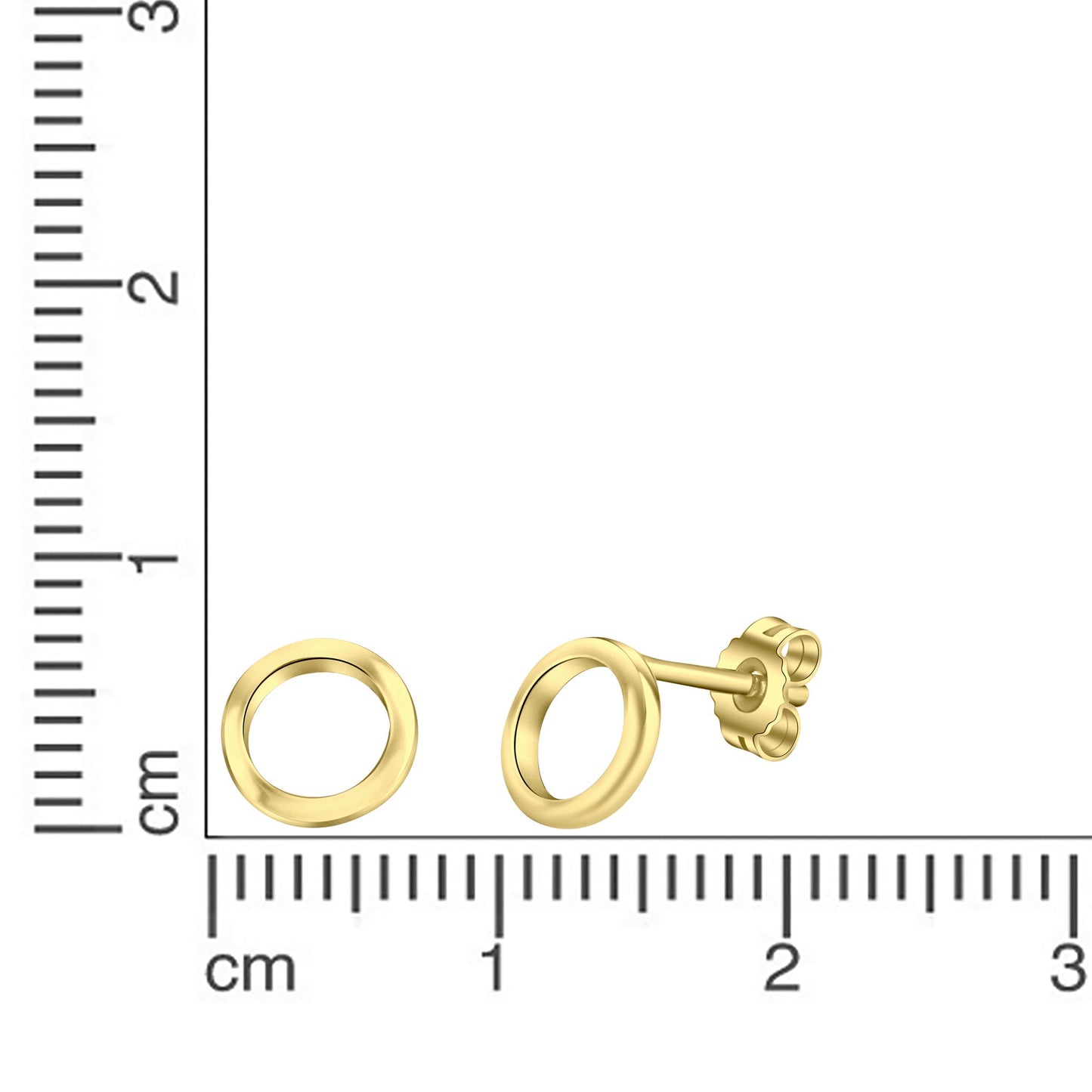 Ohrstecker 925/- Sterling Silber vergoldet 0,7cm