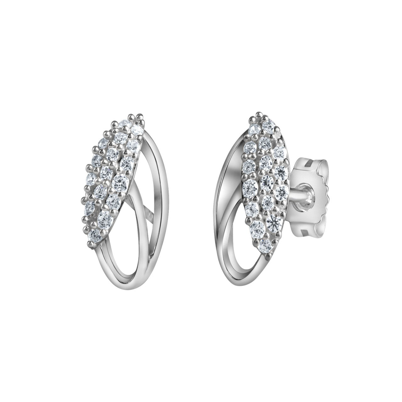 Schmuck Ohrstecker Damen 925-Sterling Silber rhodiniert Zirkonia 1,6cm, 1 Paar günstig kaufen