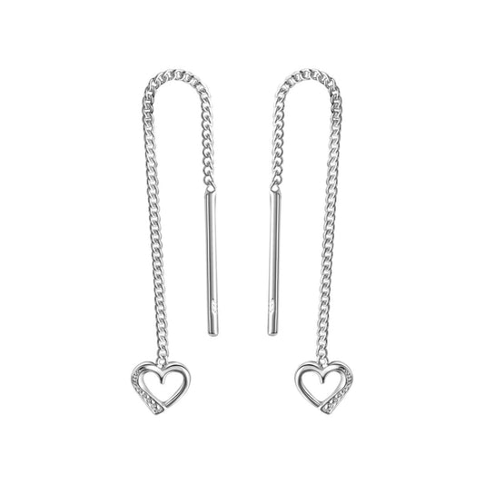 Schmuck Durchziehohrringe 925-Sterling Silber rhodiniert 5,6cm, 1 Paar günstig kaufen