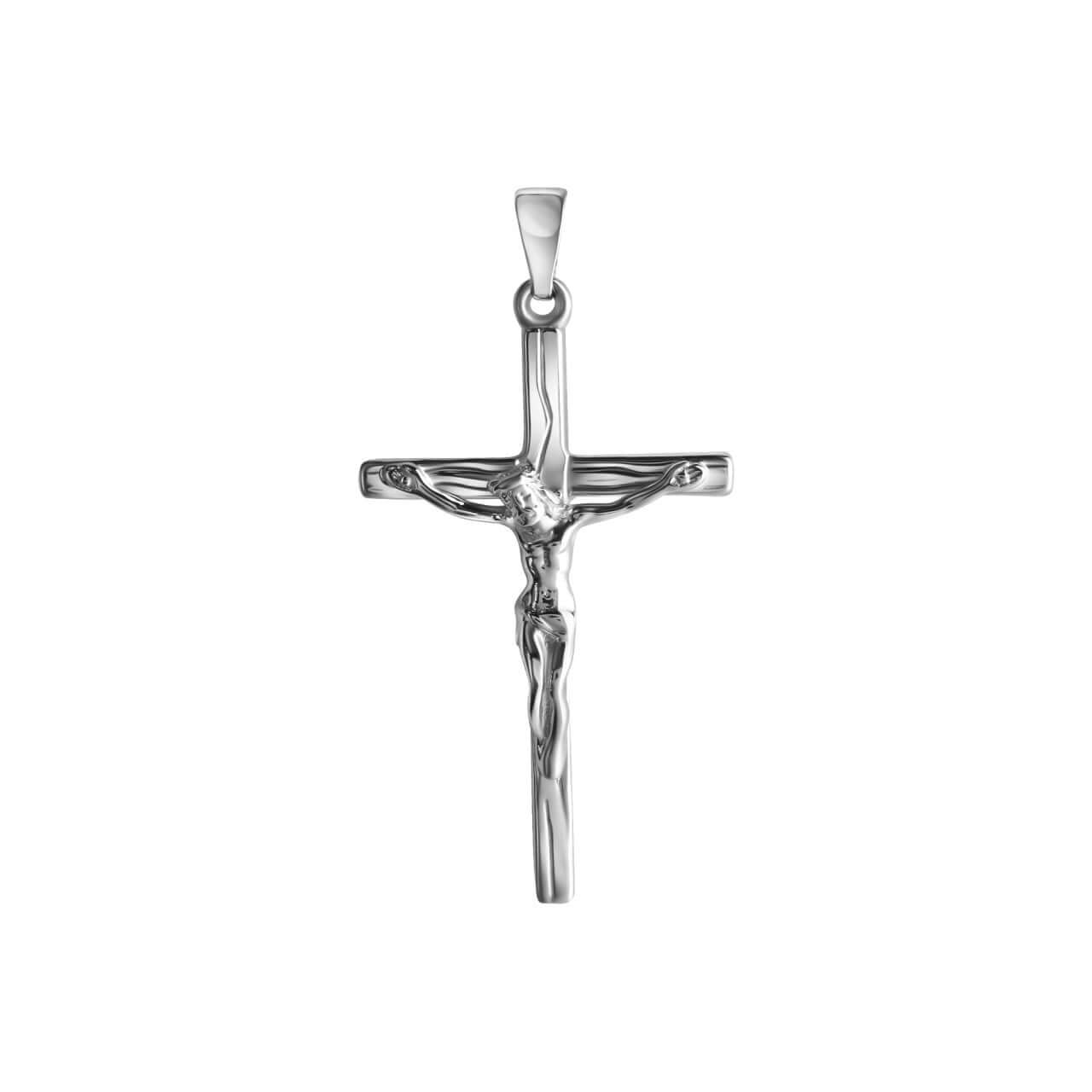 Schmuck Halsketten-Anhänger Damen 925-Sterling Silber rhodiniert Kreuz 3,8cm günstig kaufen
