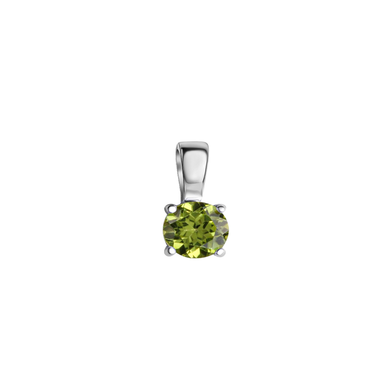 Schmuck Halsketten-Anhänger Damen 925-Sterling Silber rhodiniert Peridot 1,0cm günstig kaufen