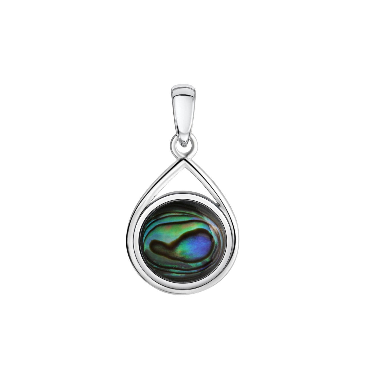 Schmuck Halsketten-Anhänger Damen 925-Sterling Silber rhodiniert Abalone 2,3cm günstig kaufen