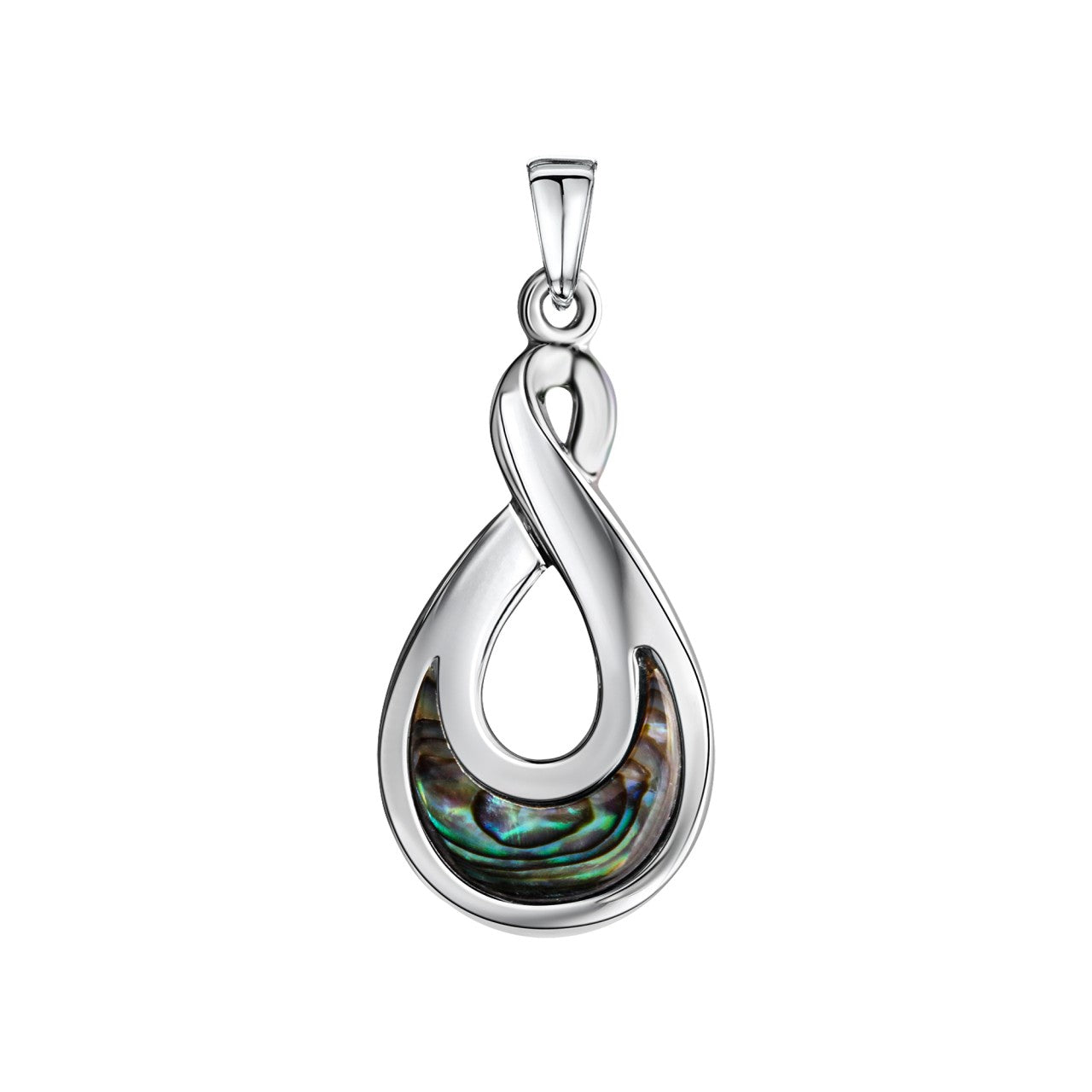 Schmuck Halsketten-Anhänger Damen 925-Sterling Silber rhodiniert Abalone 3,5cm günstig kaufen