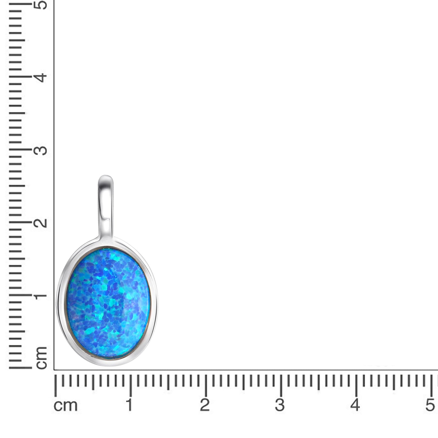 Anhänger 925/- Sterling Silber rhodiniert 1,5cm imit.Opal