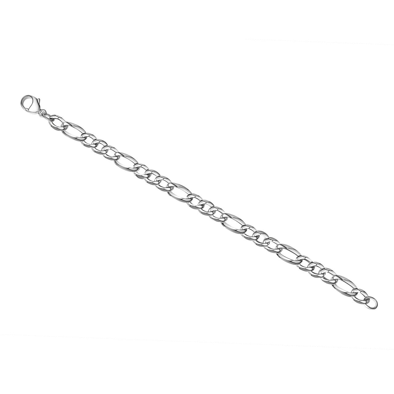 Schmuck Armband Damen 925er Sterling Silber weiß Armband Figarokette 21cm günstig kaufen