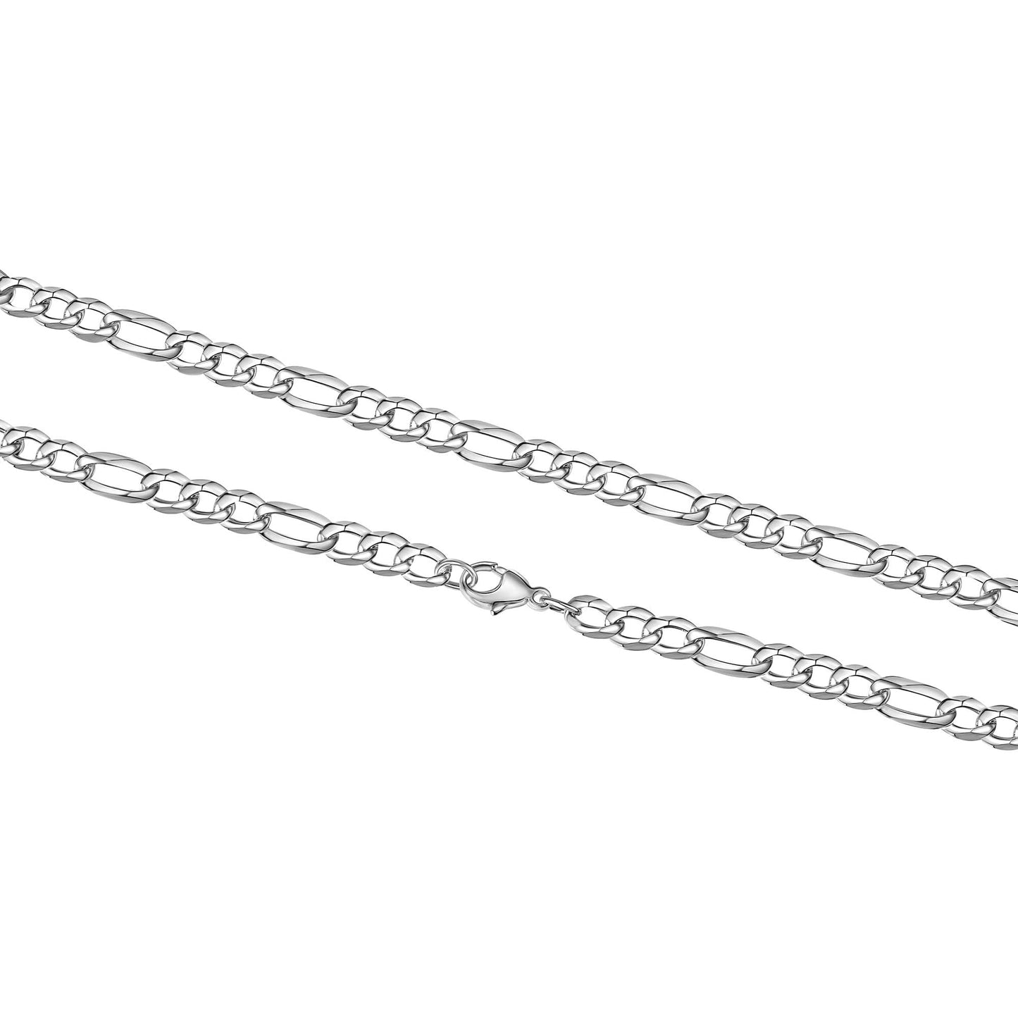 Collier Figarokette 925/- Sterling Silber versilbert 60cm
