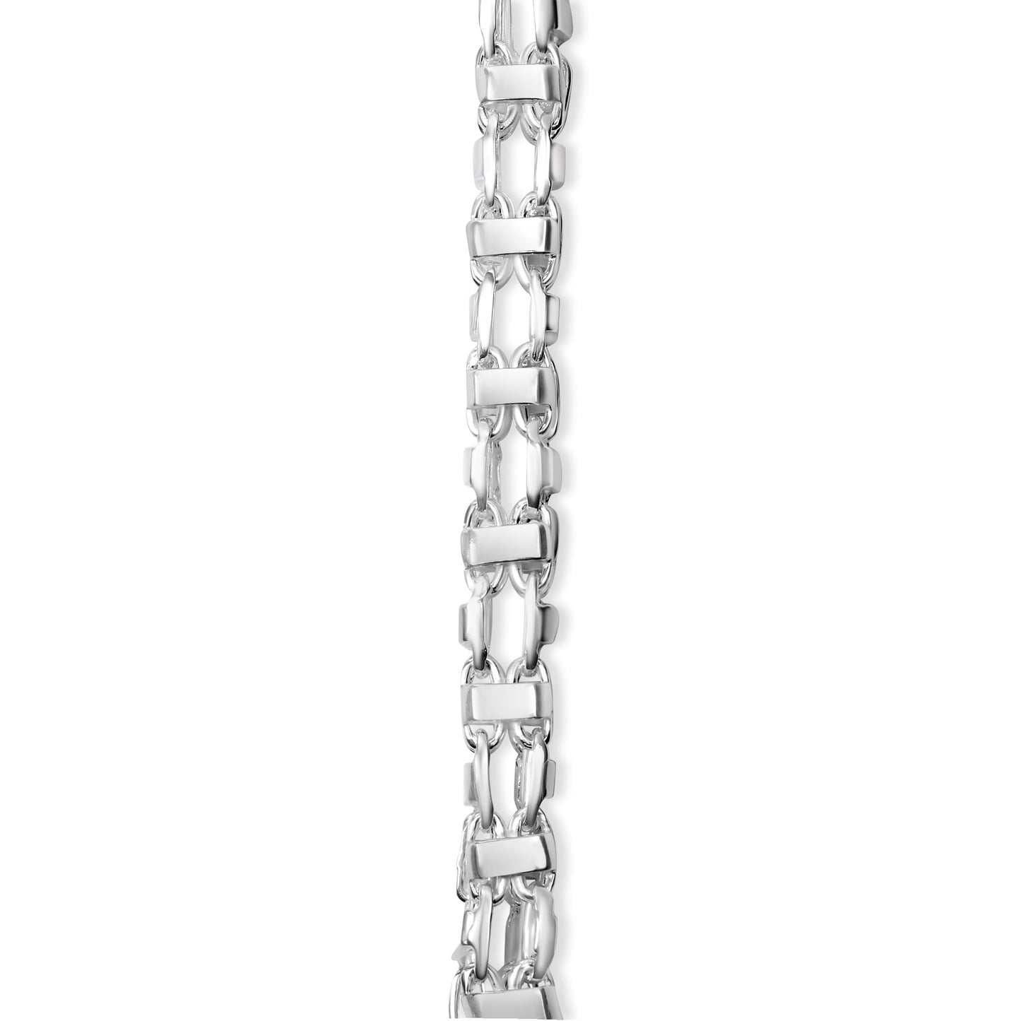 Collier Fantasiekette 925/- Sterling Silber versilbert 50cm