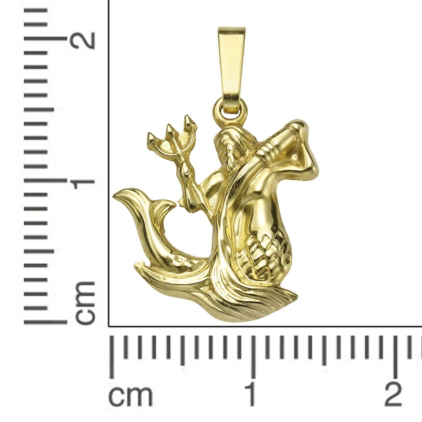 Schmuck Halsketten-Anhänger Sternzeichen Wassermann Damen 585er Gelbgold glanz 1,8cm günstig kaufen