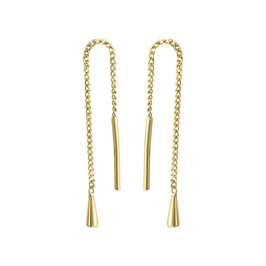Schmuck Durchzieh-Ohrringe 333er Gelbgold glanz Tropfen 5,8cm, 1 Paar günstig kaufen