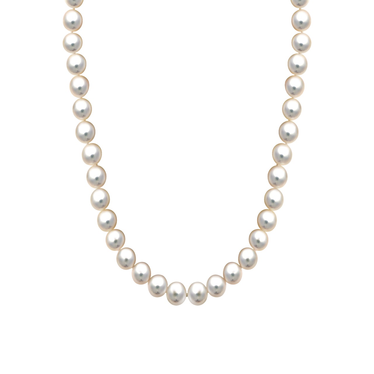 Schmuck Perlenkette Collier Damen 585er Gelbgold Süßwasserzuchtperle 6,5-7mm 45+3cm günstig kaufen