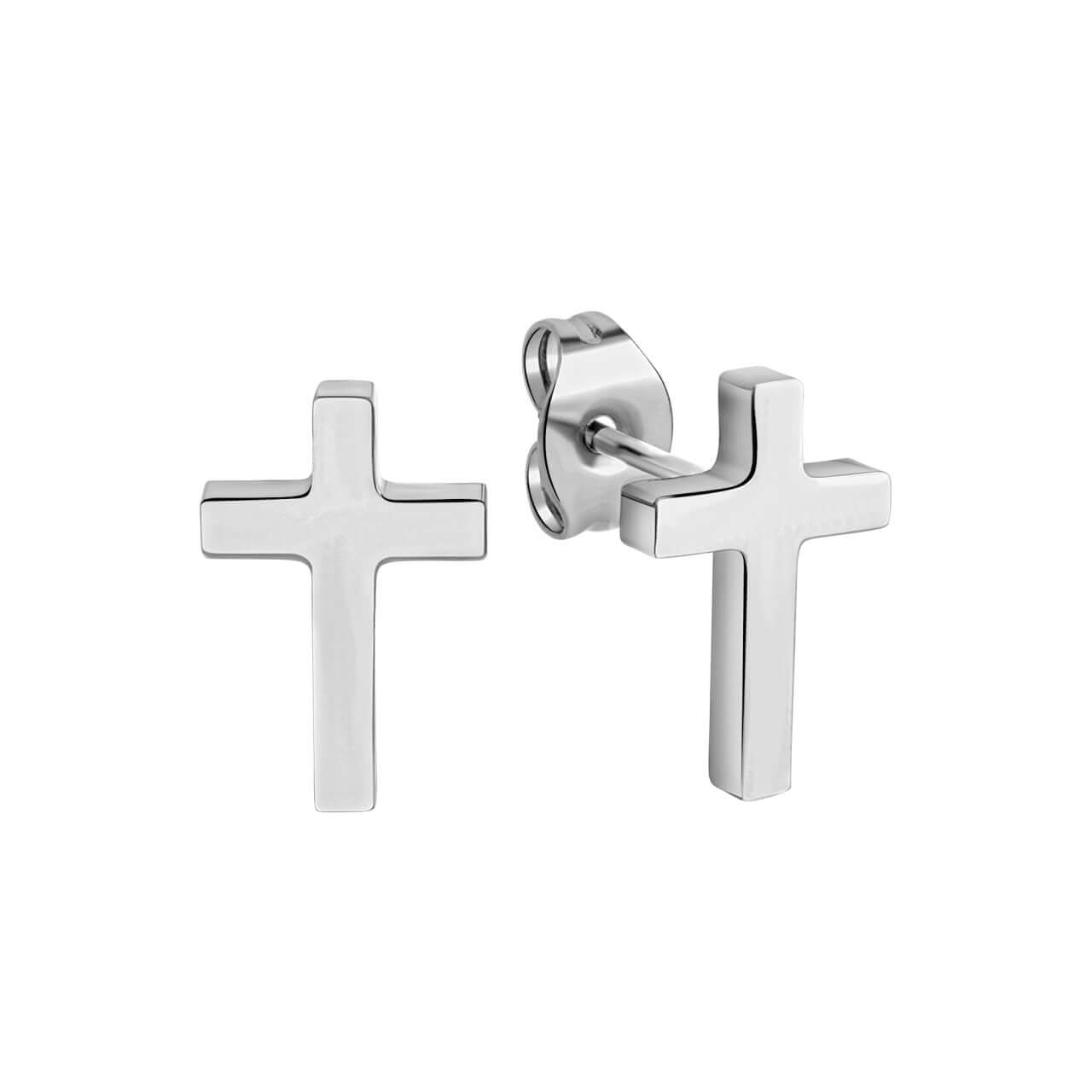 Schmuck Ohrstecker Damen Edelstahl Motiv Kreuz 0,8cm, 1 Paar günstig kaufen