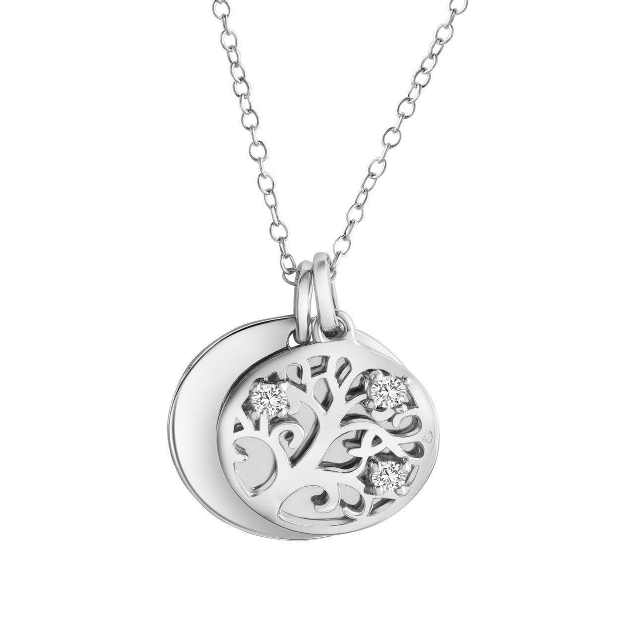 Schmuck Lebensbaum-Halsketten-Anhänger mit Halskette Damen 925er Sterling Silber rhodiniert 42+3cm günstig kaufen