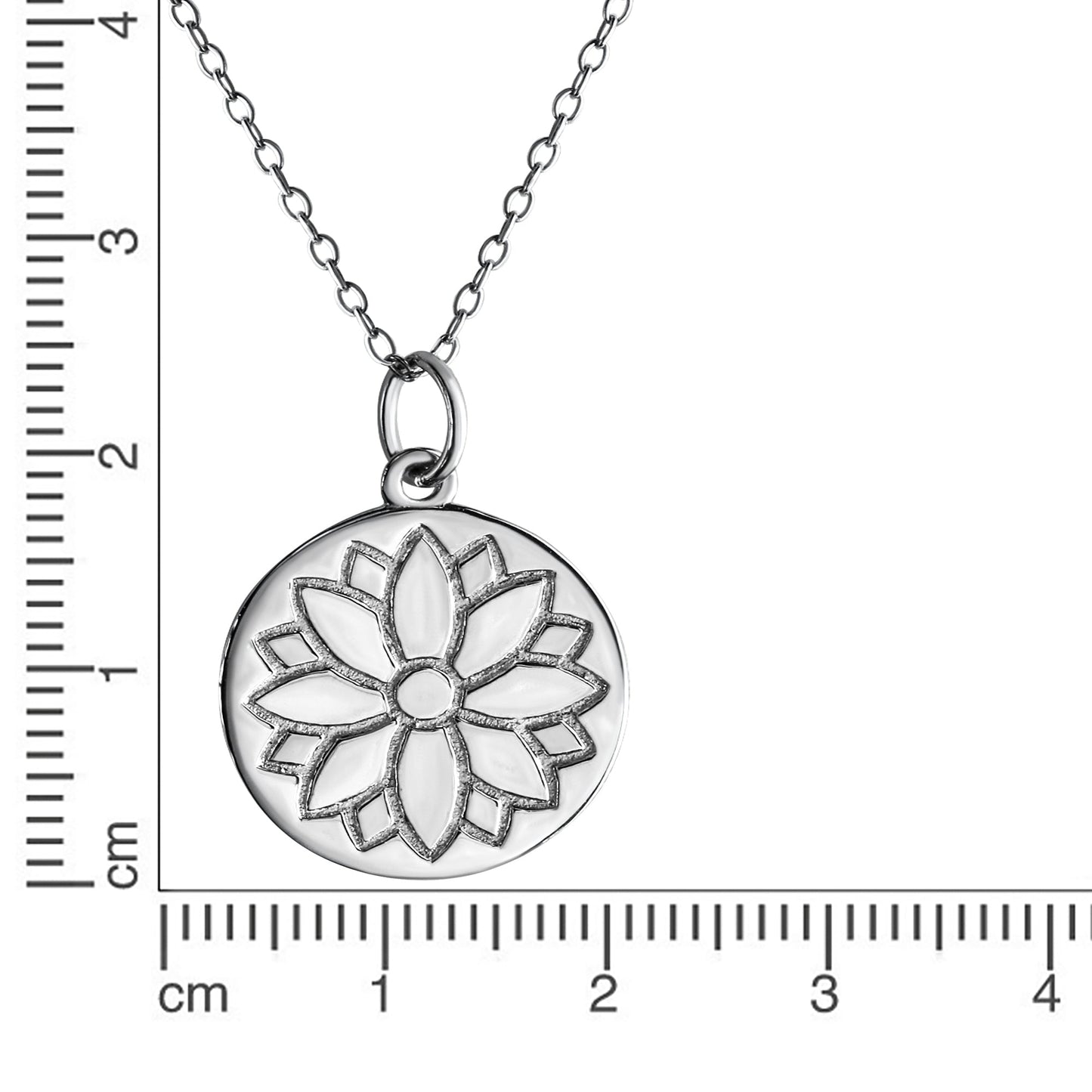 Anhänger mit Kette Ankerkette 925/- Sterling Silber rhodiniert 45,0cm